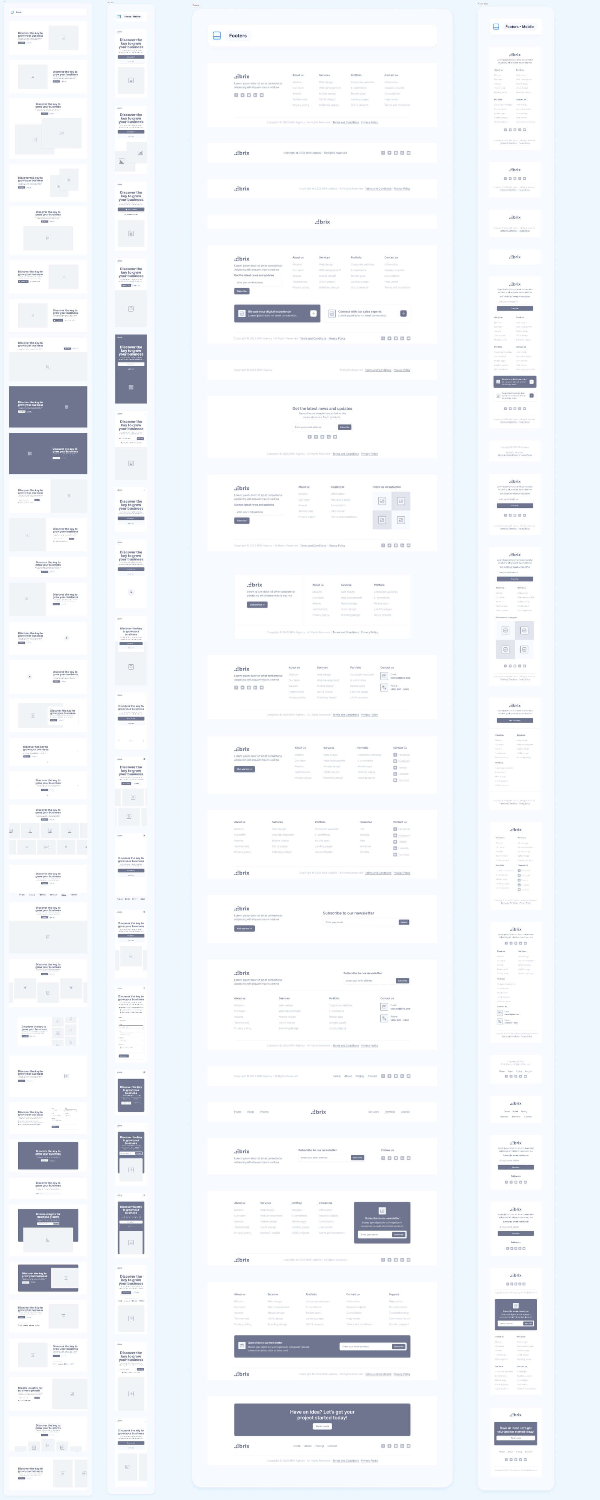 Website Wireframes UI Kit | BRIX Agency presentation image