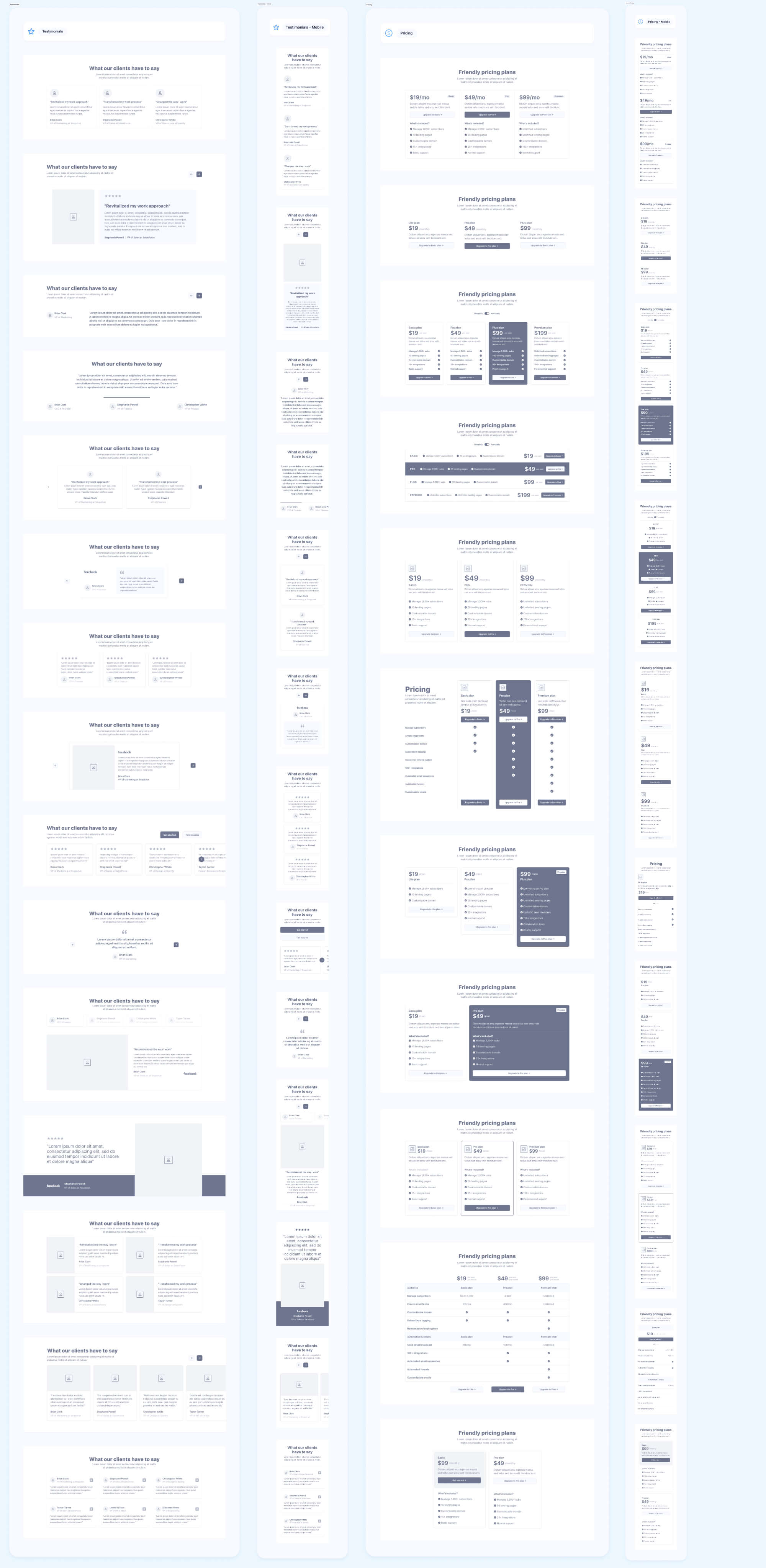 Website Wireframes UI Kit | BRIX Agency presentation image