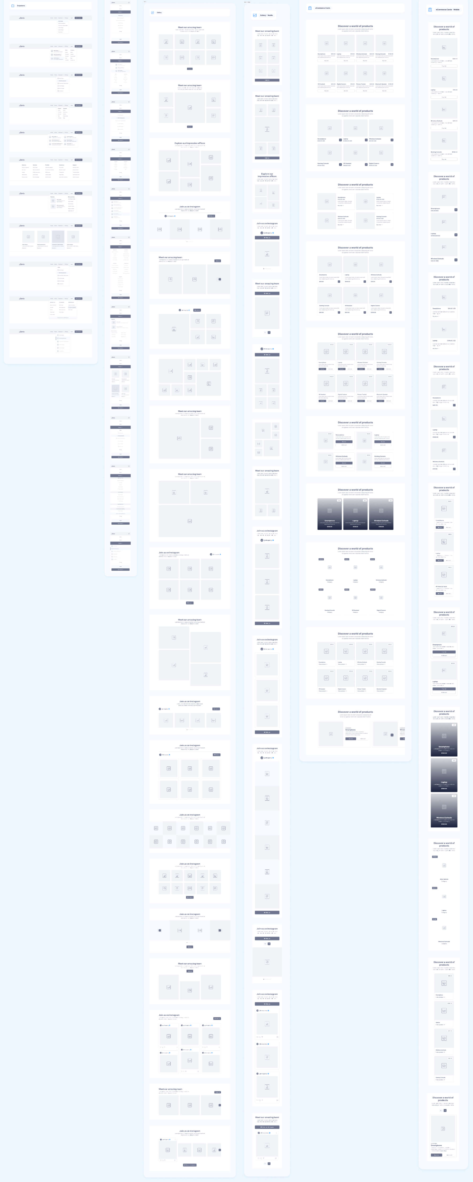 Website Wireframes UI Kit | BRIX Agency presentation image