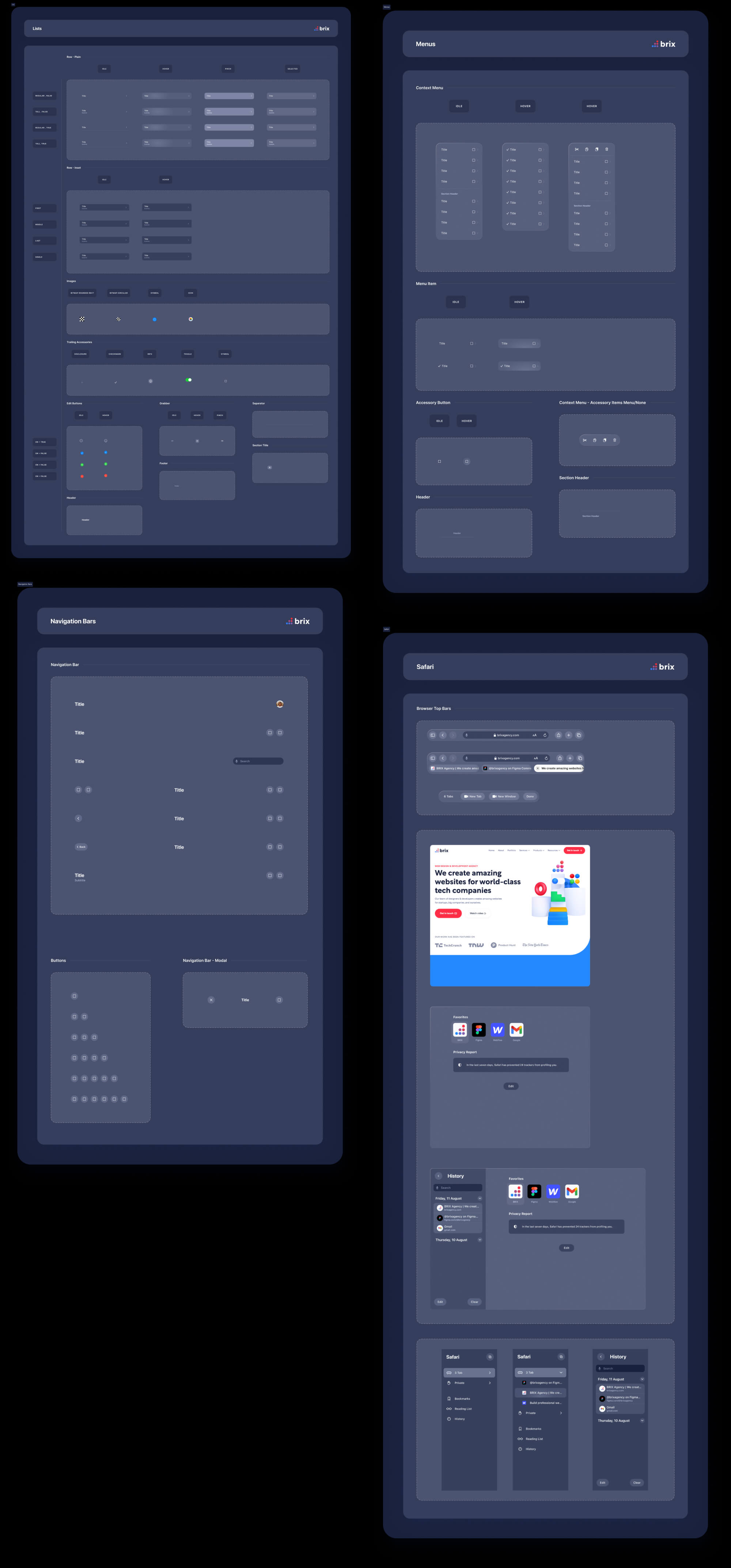 visionOS Figma UI Kit | BRIX Agency presentation image