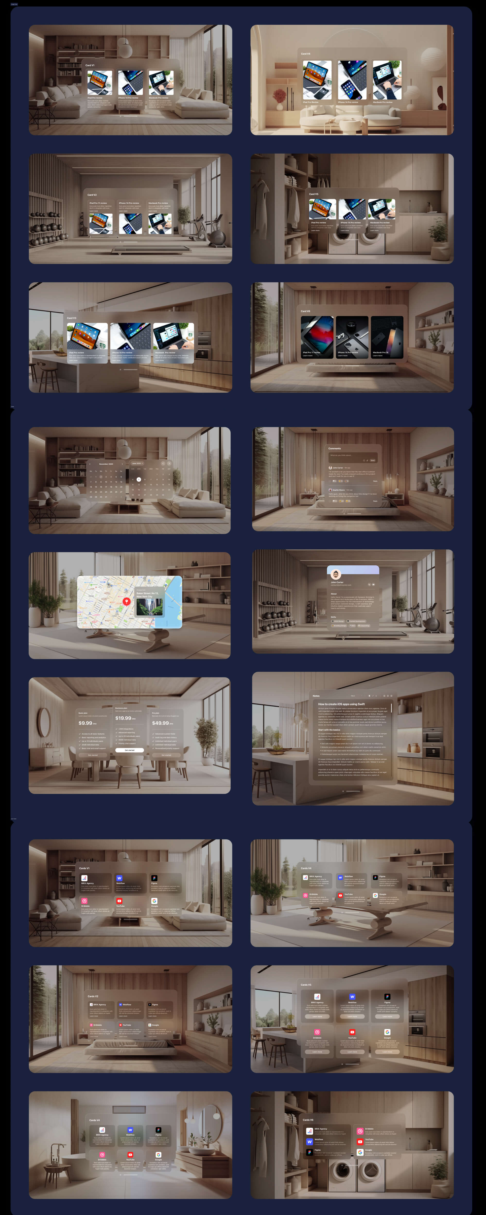 visionOS Figma UI Kit | BRIX Agency presentation image