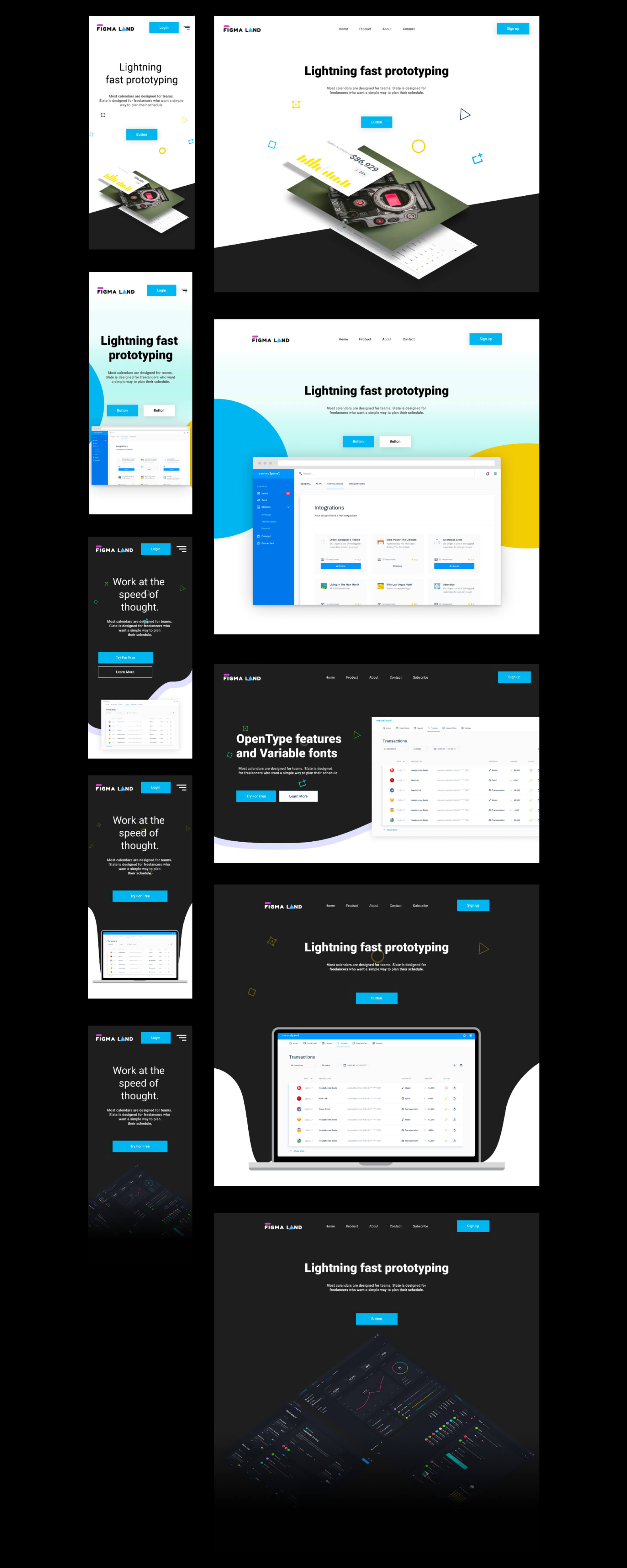 Figmaland - Premium UI Kit presentation image