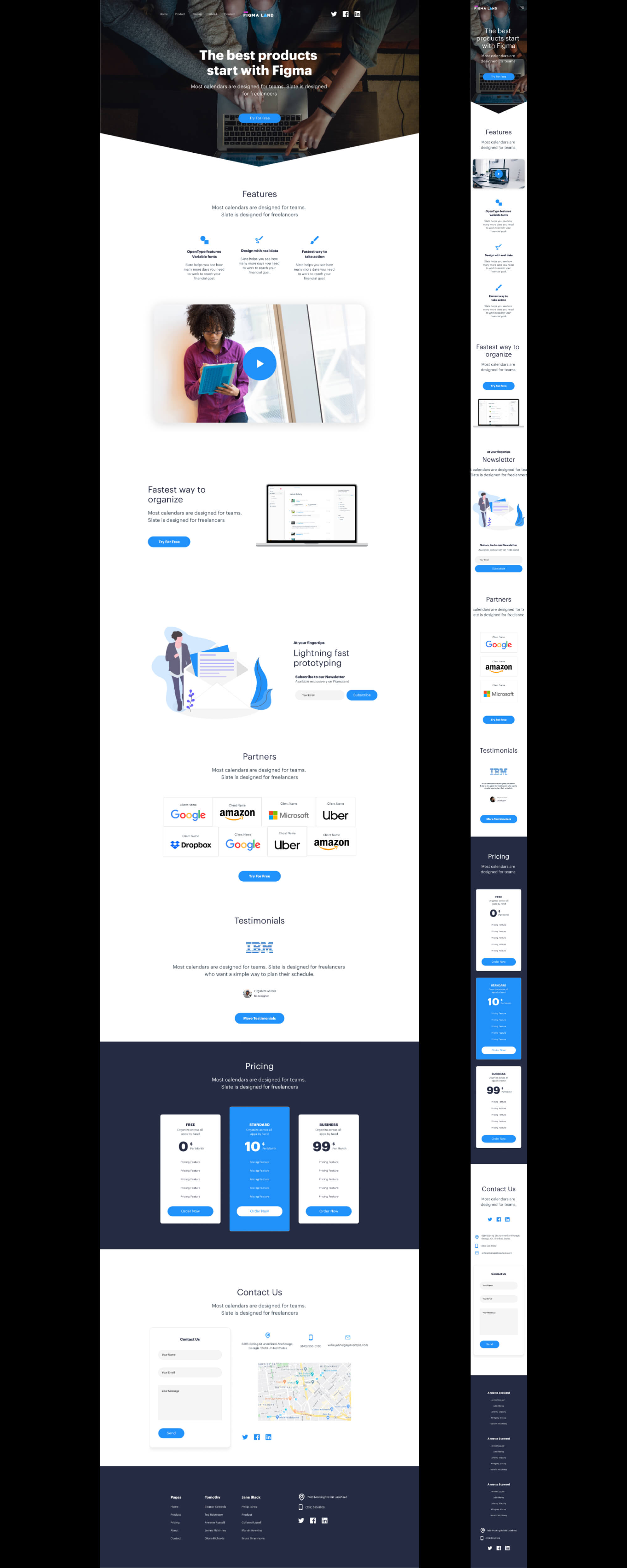 Figmaland - Business Landing page presentation image