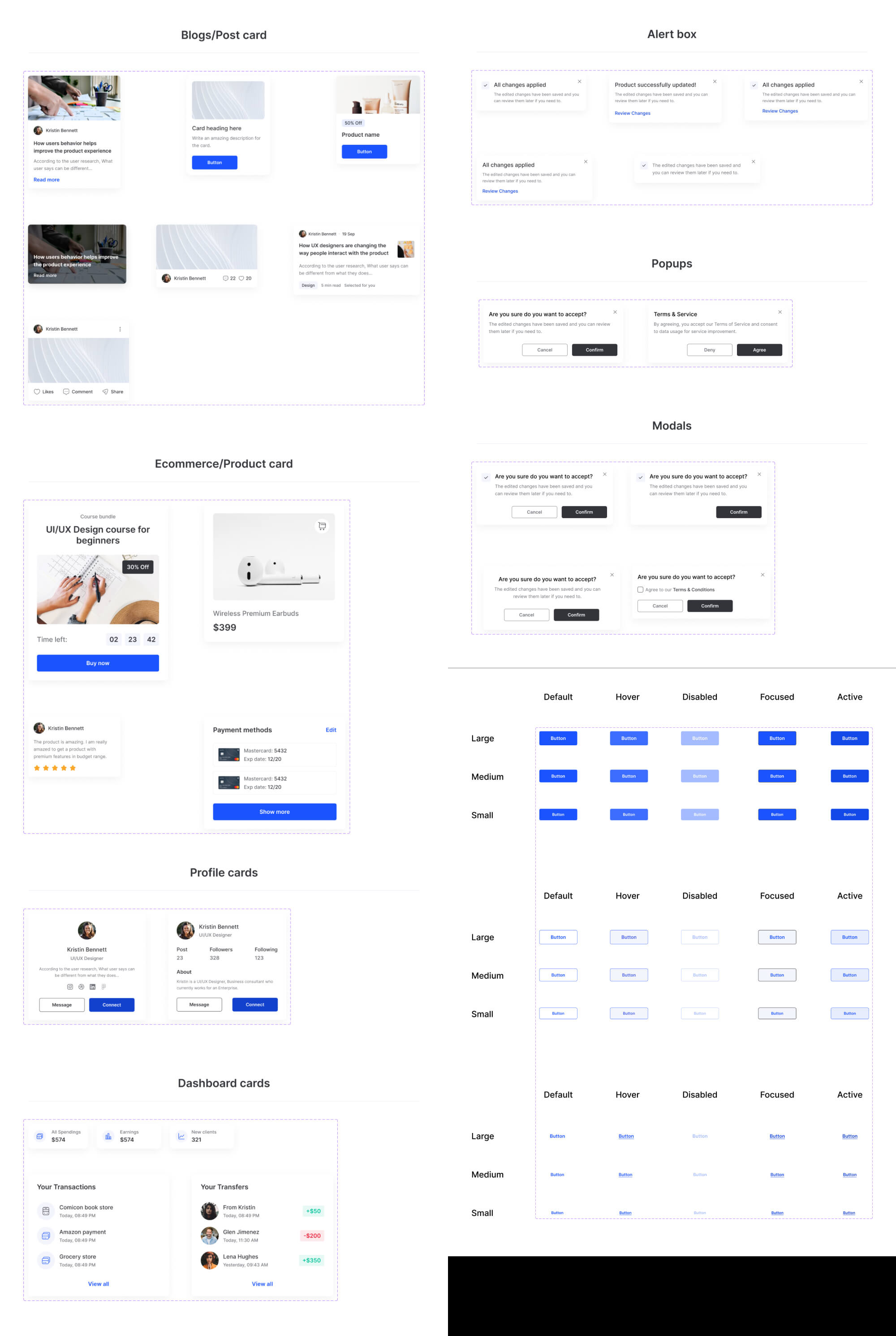 Ui Elements Pack (Input field, Password, Button styles, Cards, Modals & Popups) presentation image