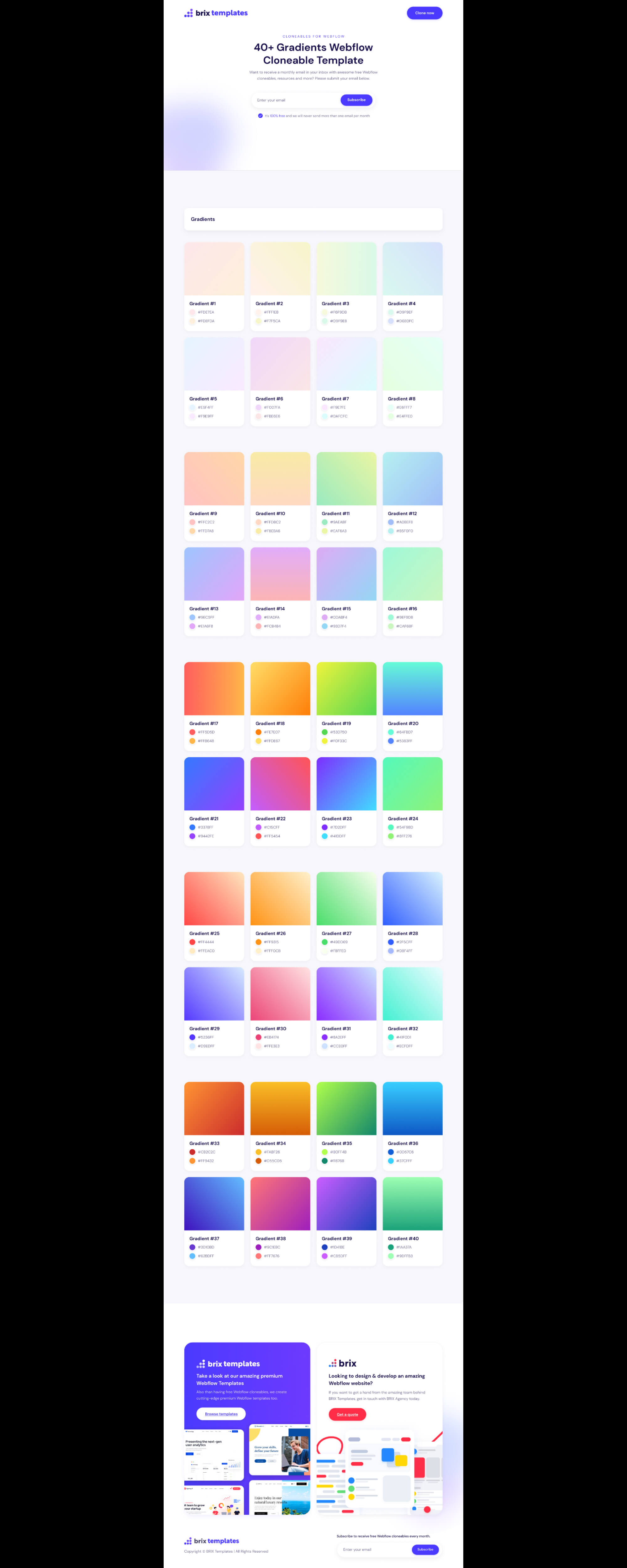40 Gradients | BRIX Templates presentation image
