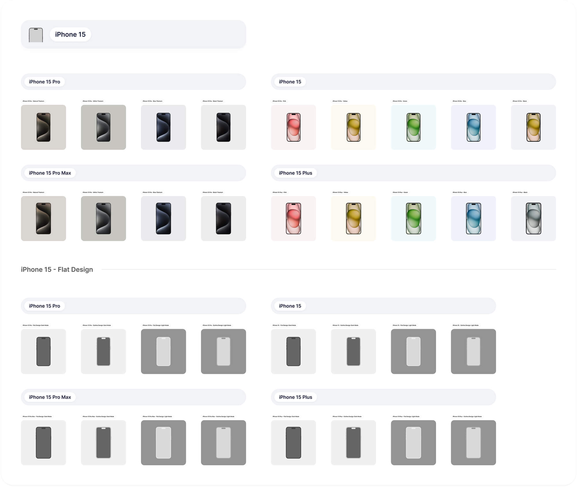 iPhone 15 Figma Mockups | BRIX Agency presentation image