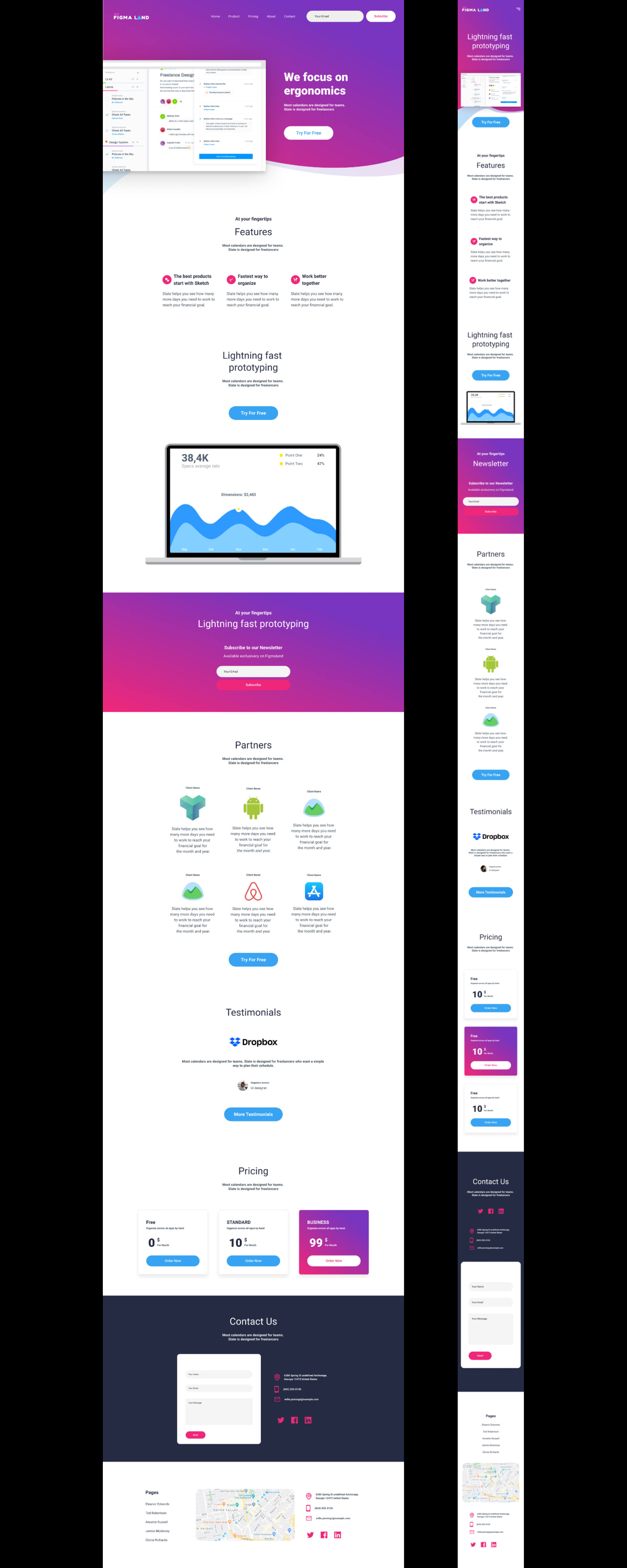 Converter - figma landing page presentation image