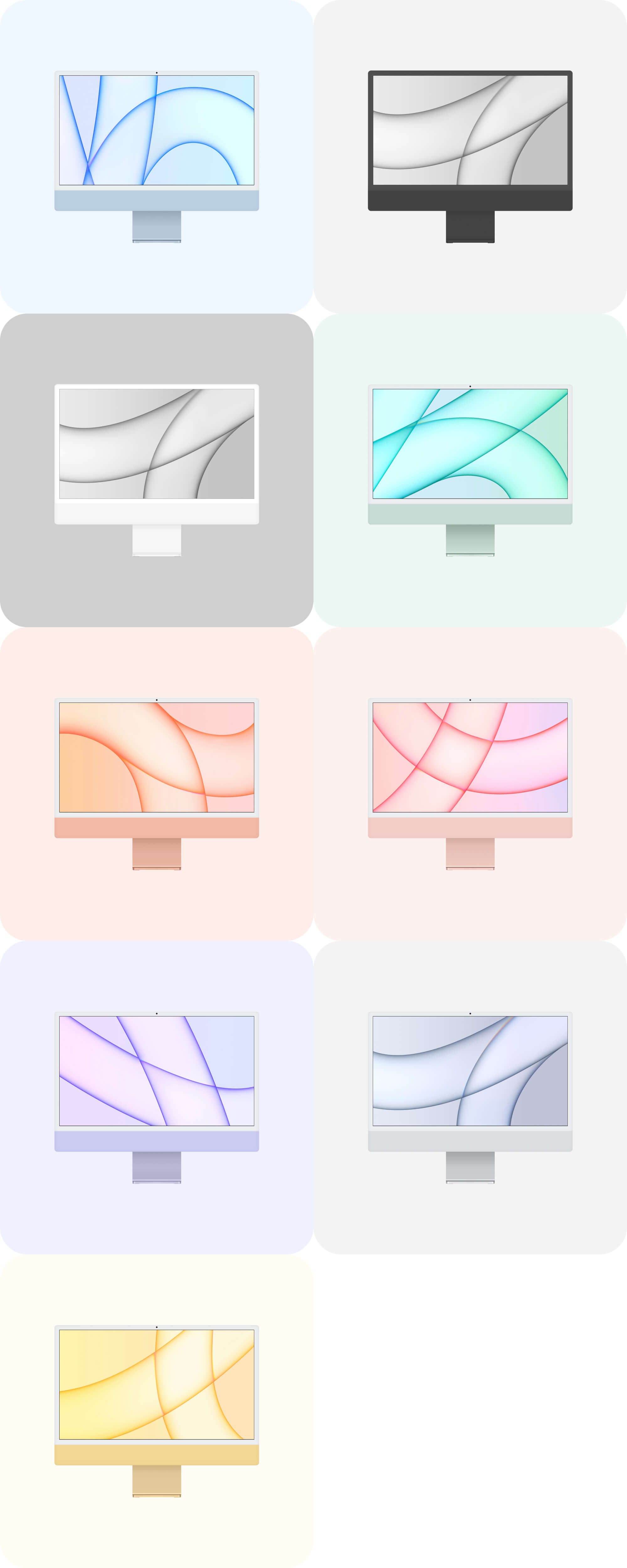 iMac (2021) Free Figma Mockups | BRIX Templates presentation image