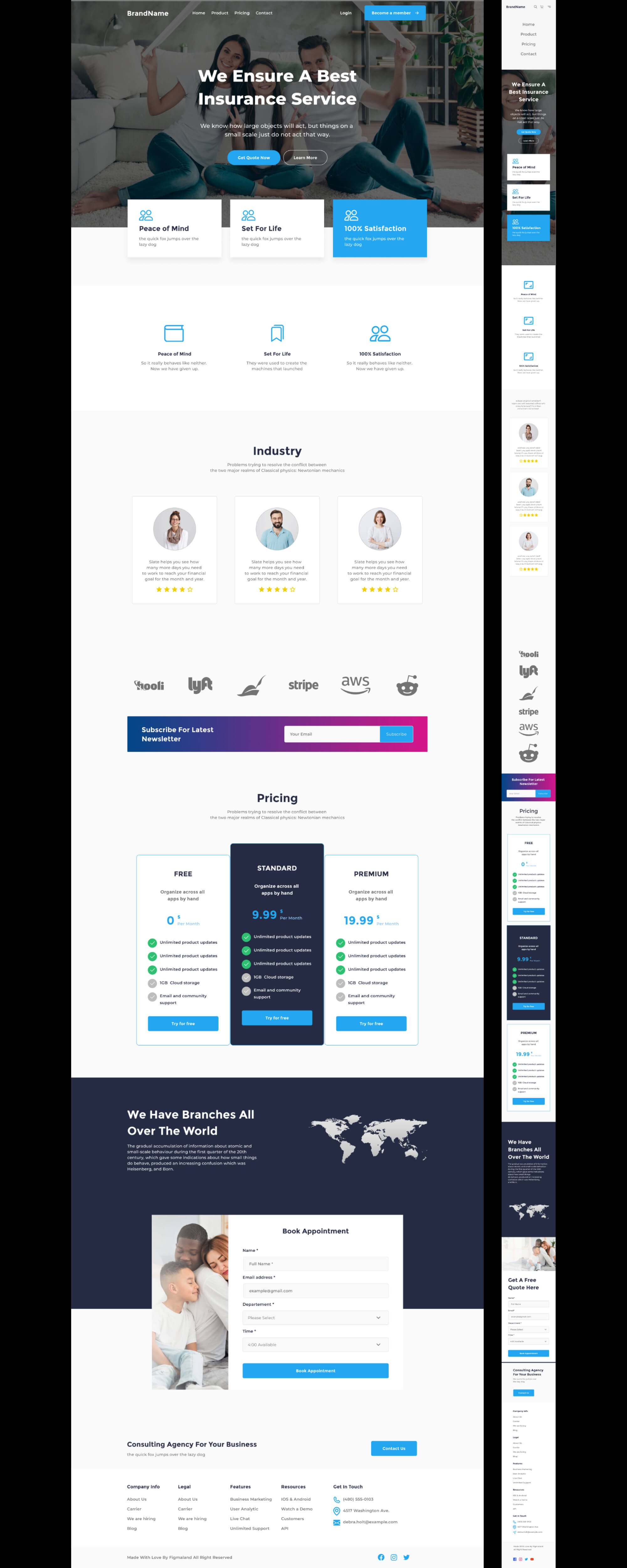 Insurebound - html5 template for insurance agency free download presentation image