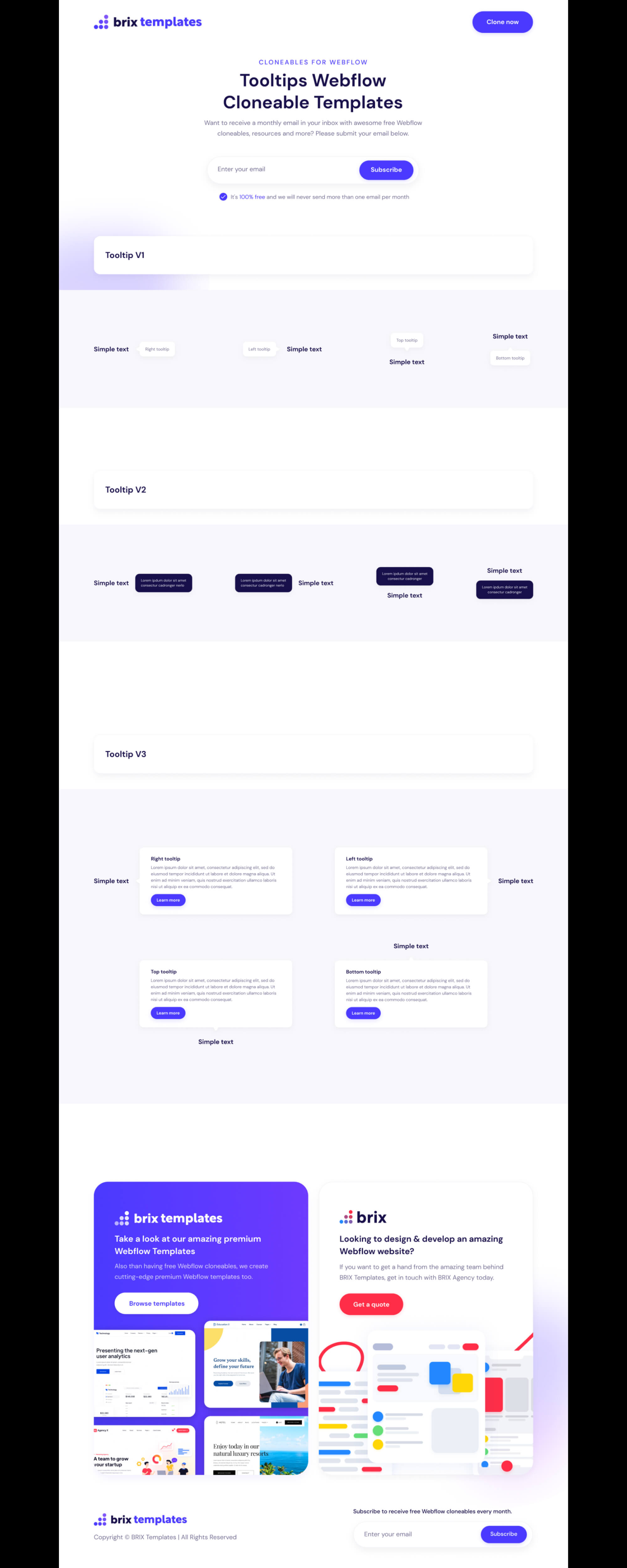 Website Tooltips | BRIX Templates presentation image