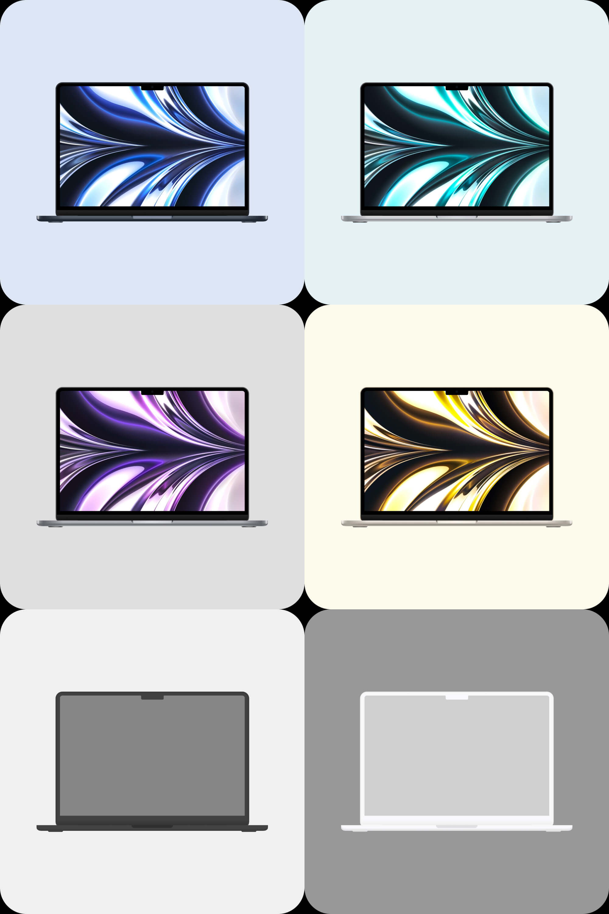 MacBook Air Free Figma Mockups (2022) | BRIX Templates presentation image