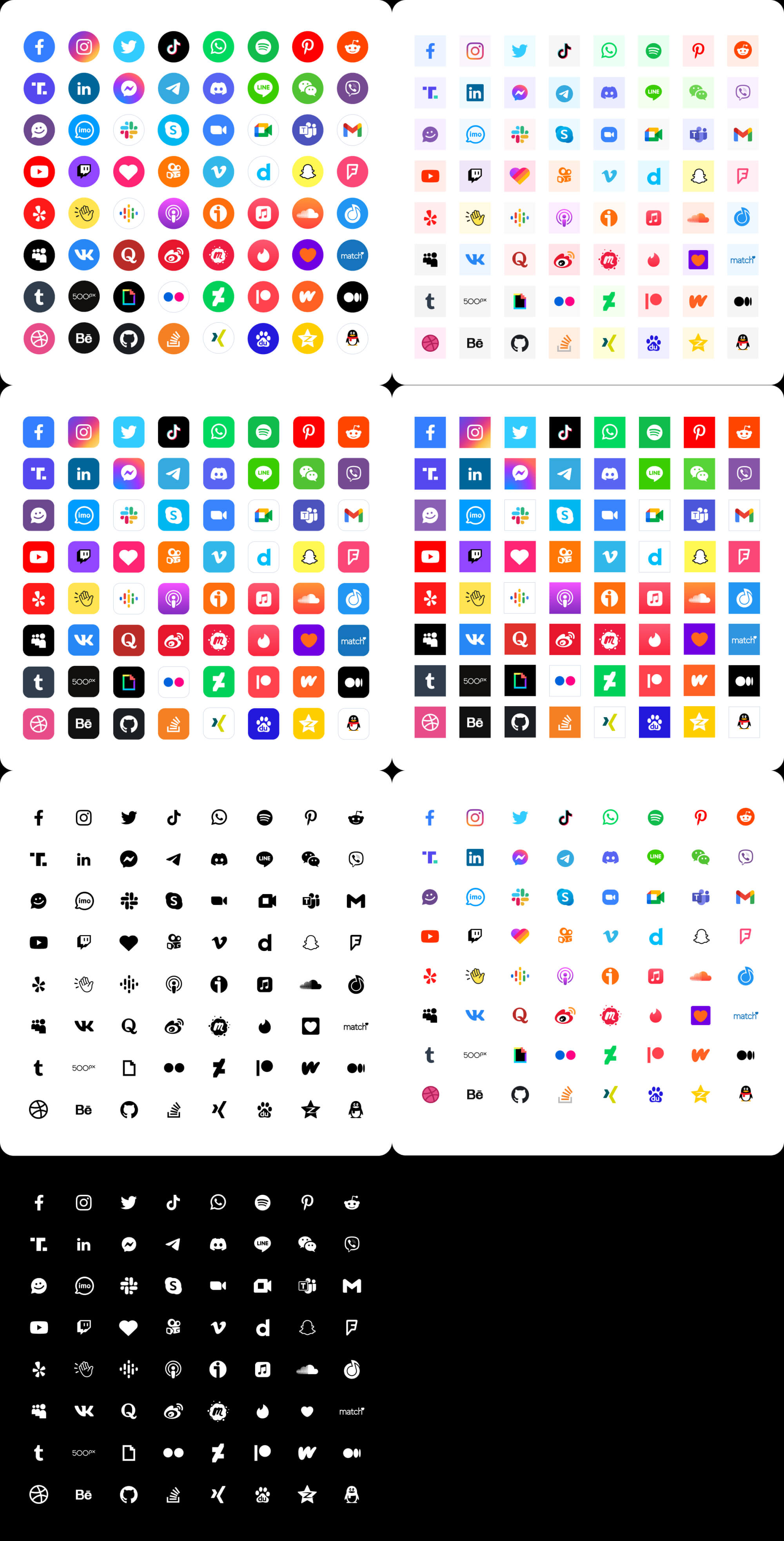 50+ Social Media Logos | BRIX Templates presentation image