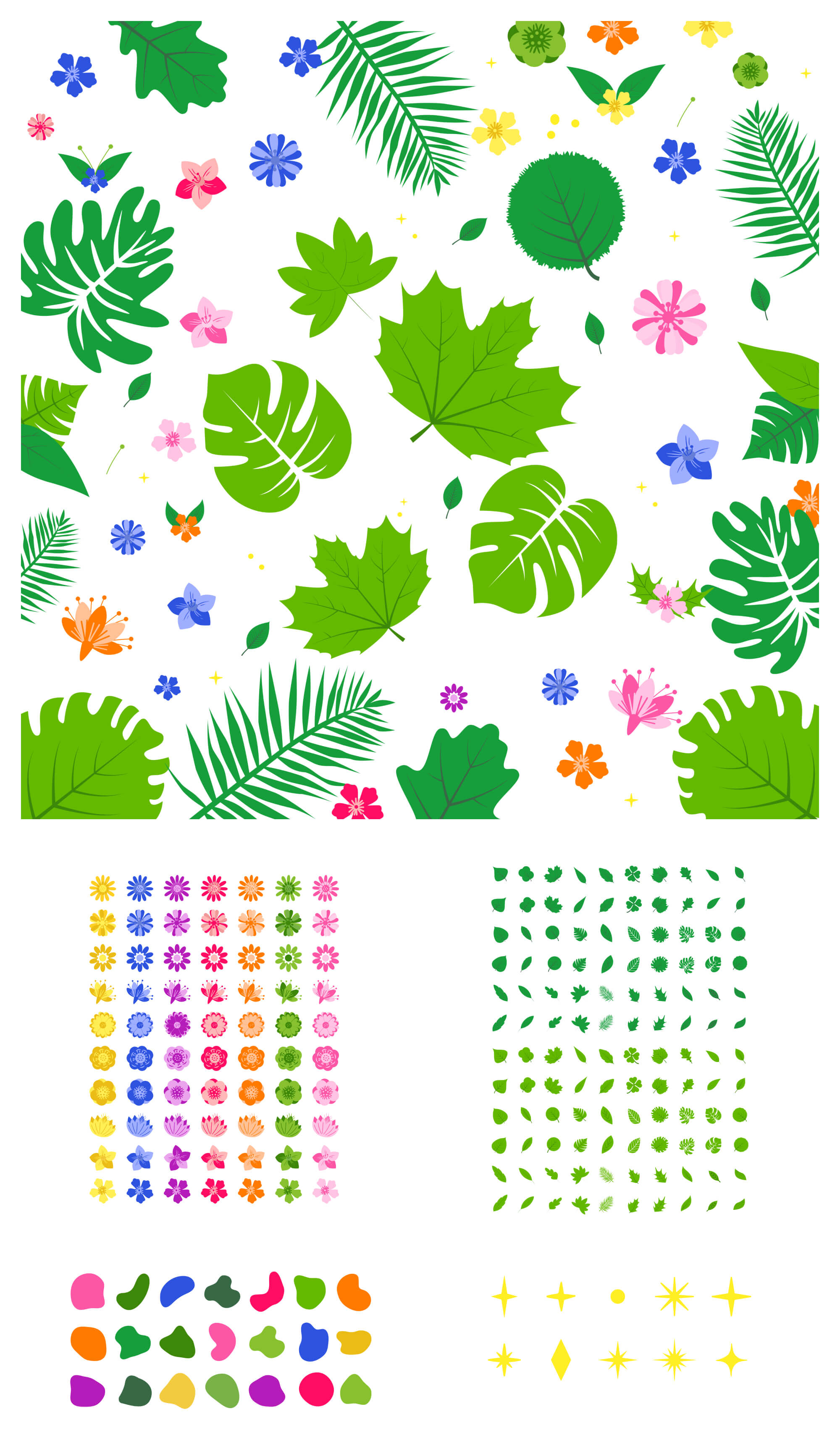 200+ Leaf & Flower Illustrations | BRIX Templates presentation image