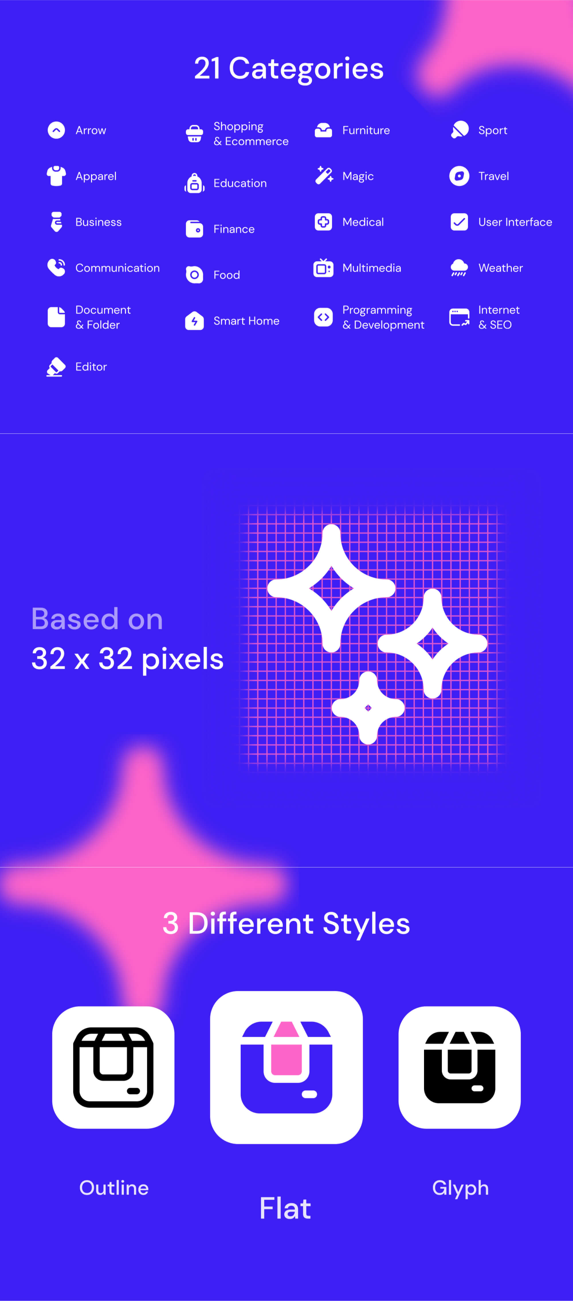 Magicons Iconset - Free 126 Icons (Demo) presentation image