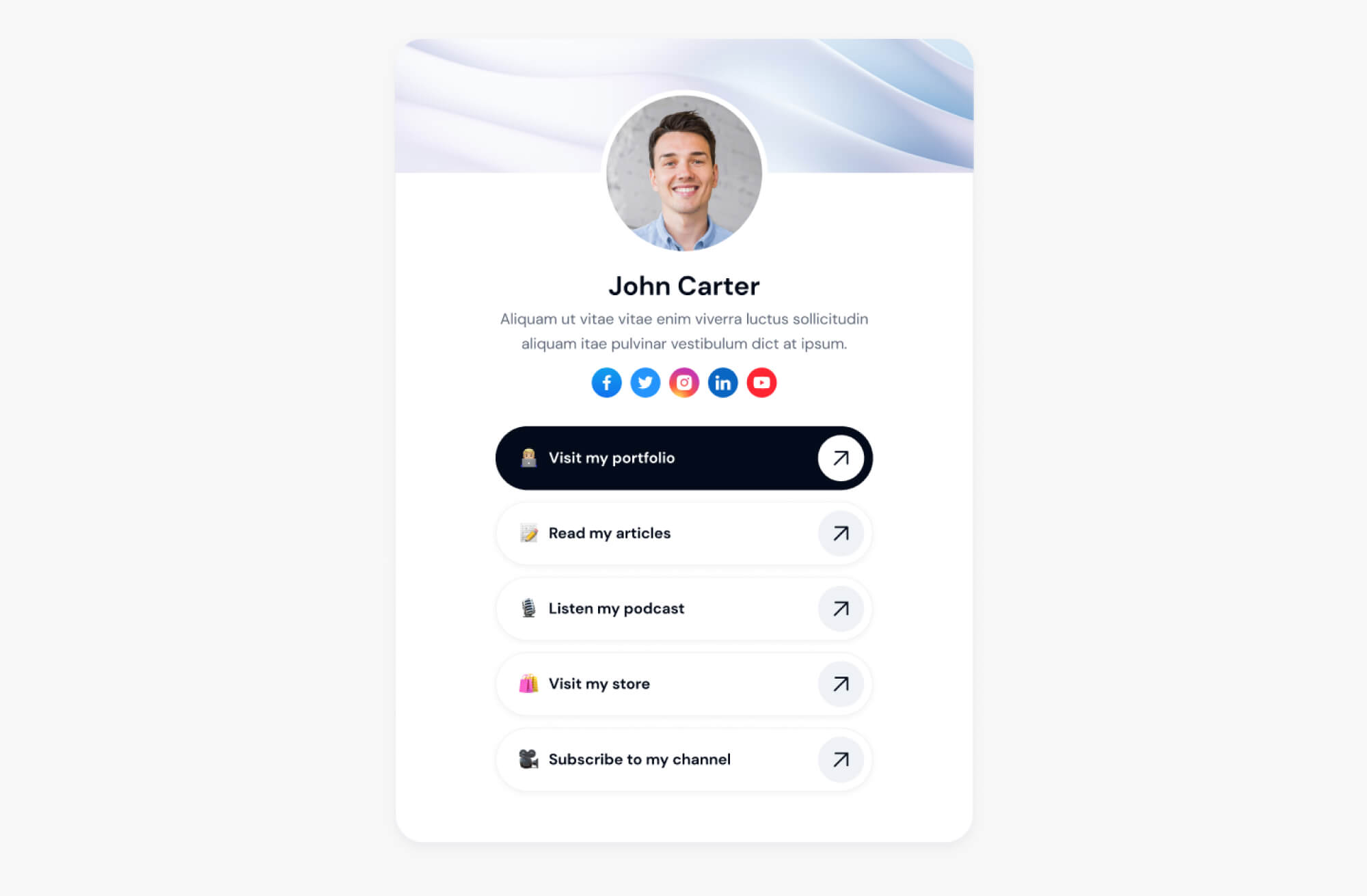 Link in Bio Template | BRIX Templates presentation image