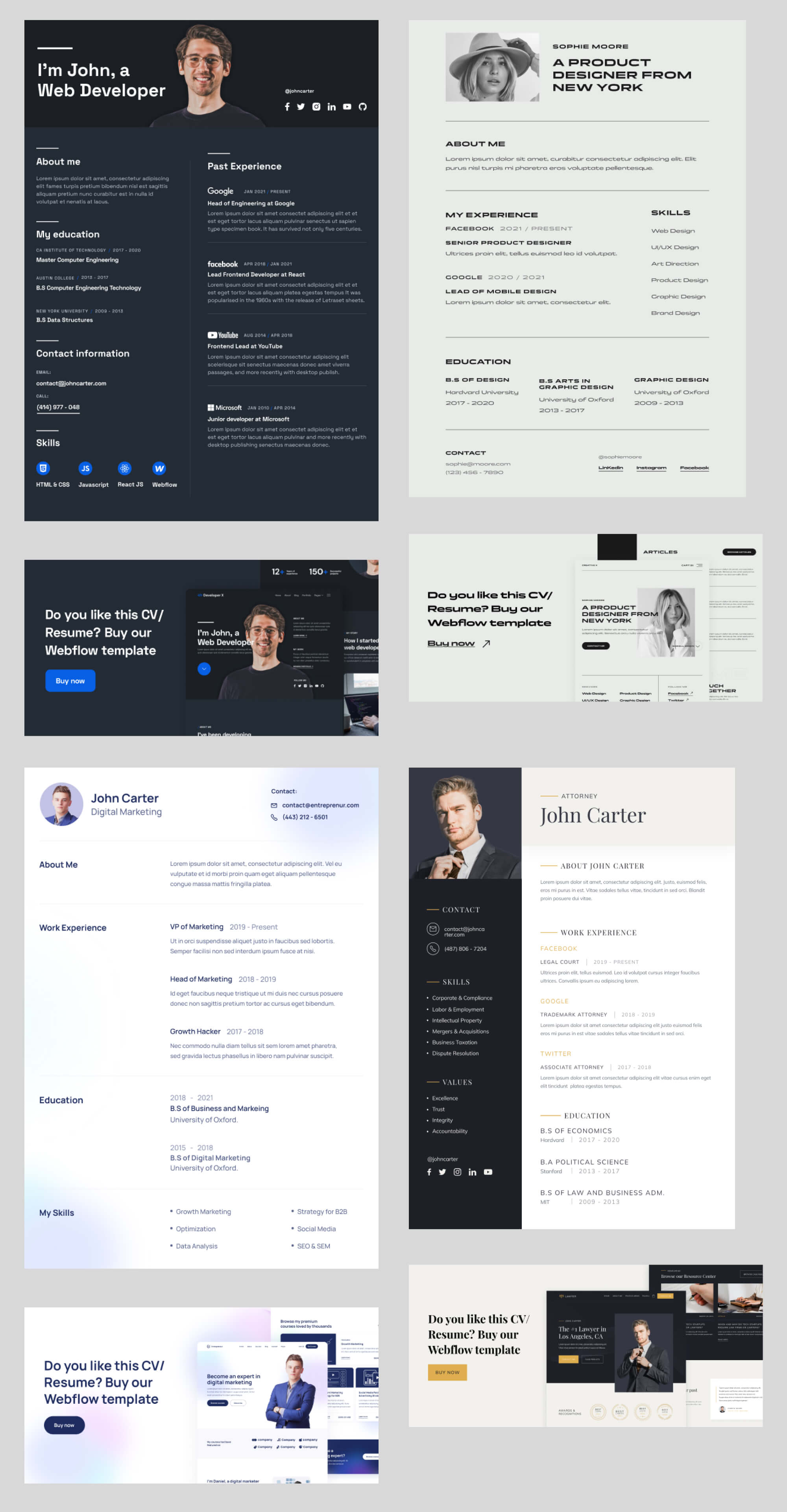 CV / Resume Templates | BRIX Templates presentation image