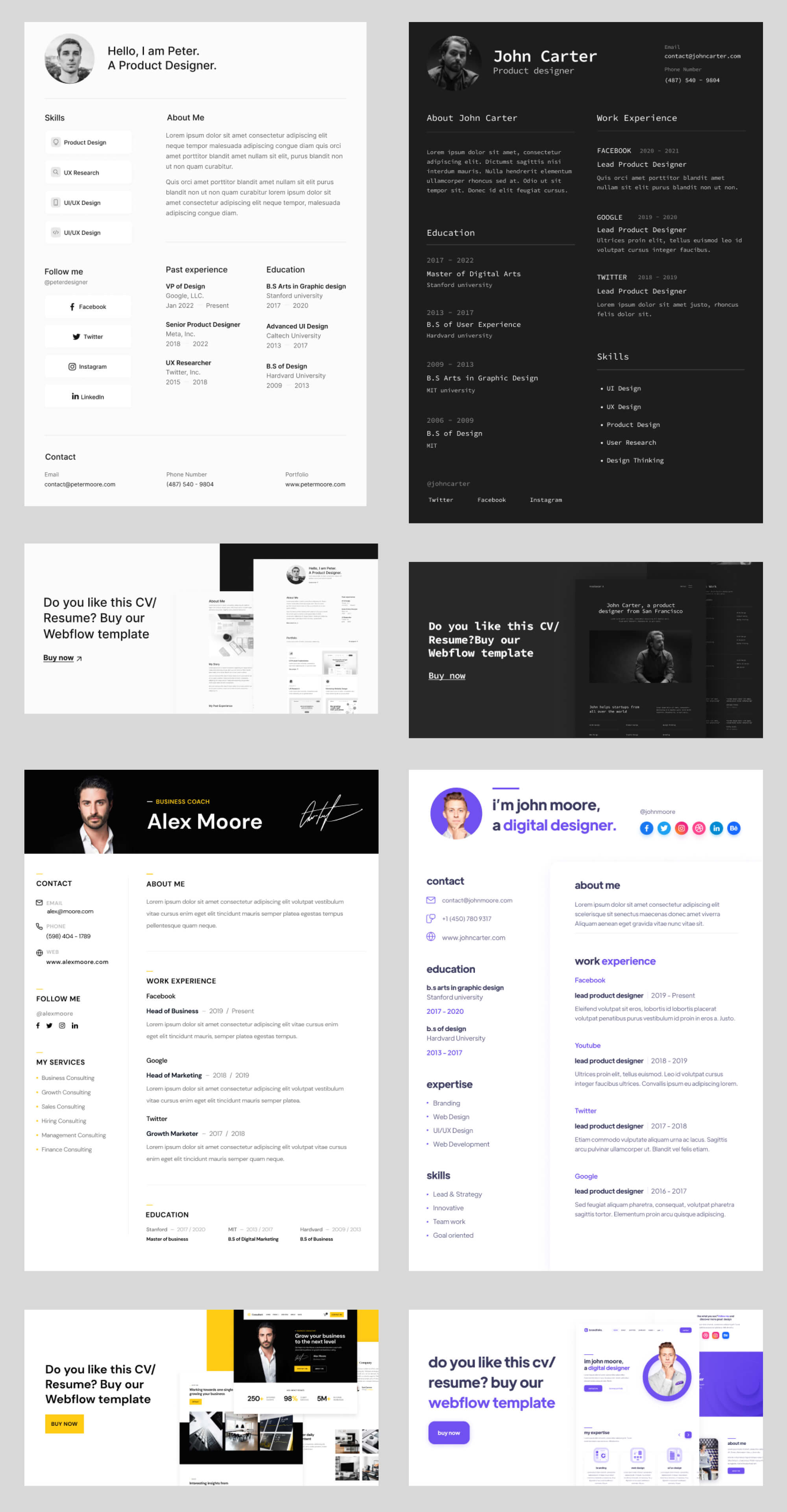 CV / Resume Templates | BRIX Templates presentation image
