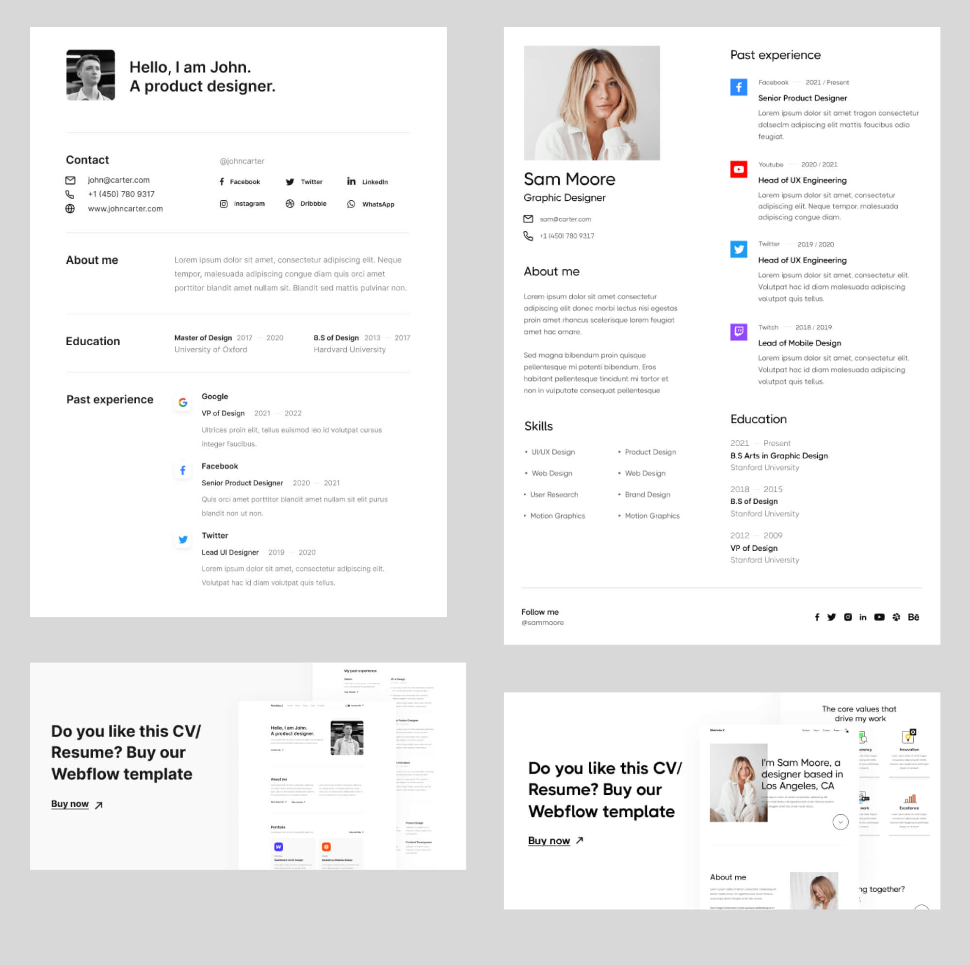 CV / Resume Templates | BRIX Templates presentation image