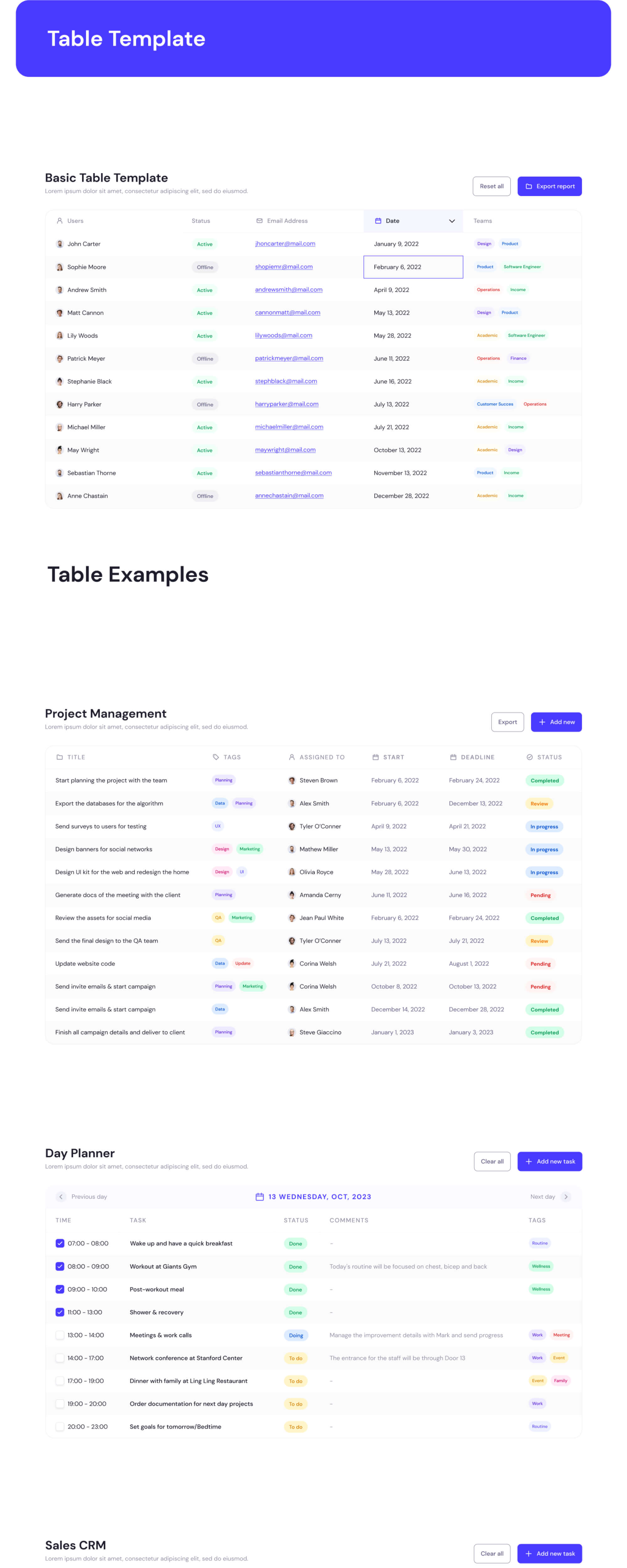 Auto Layout Table | BRIX Templates presentation image