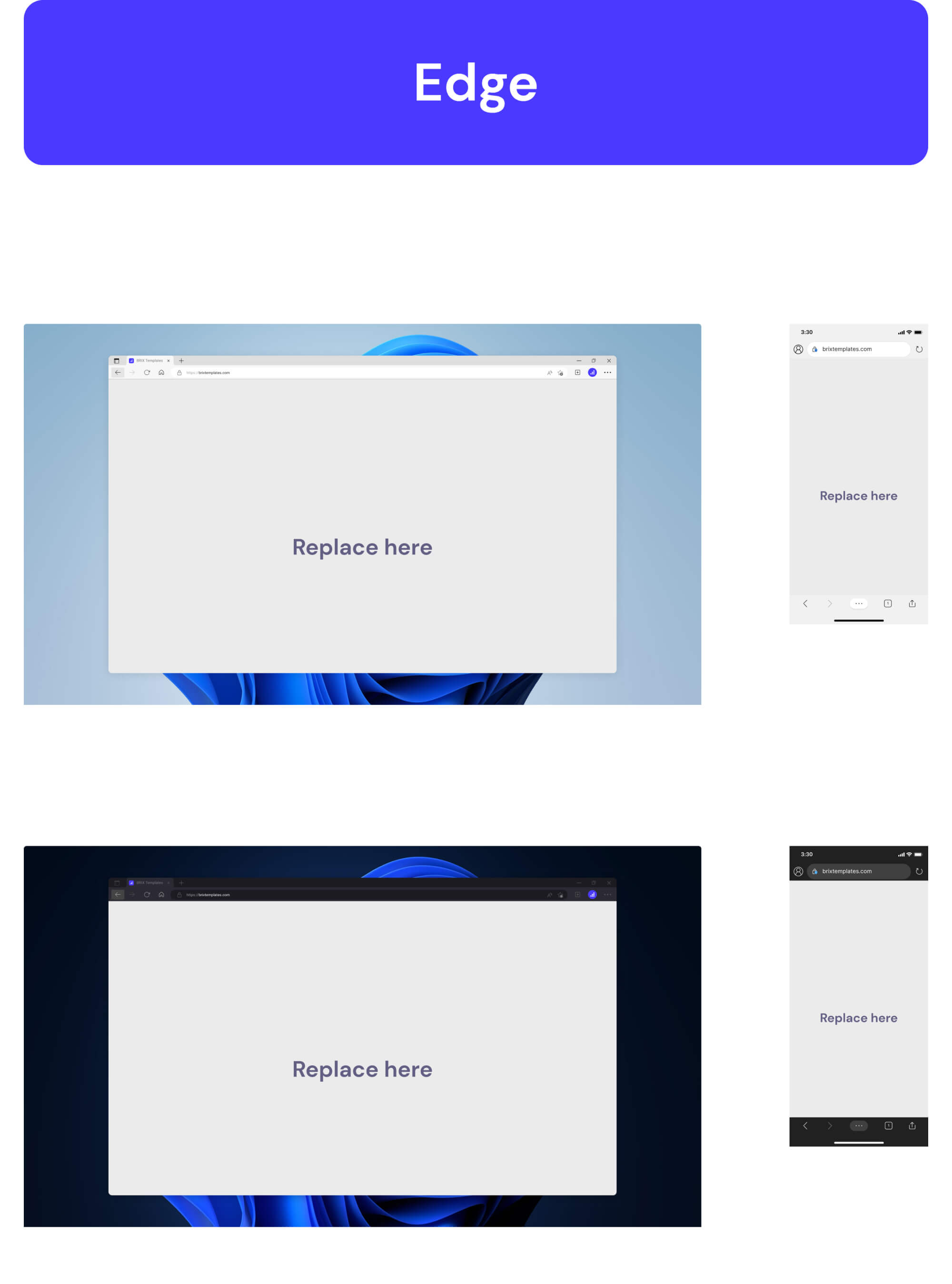 Browser Mockups Figma Template | BRIX Templates presentation image