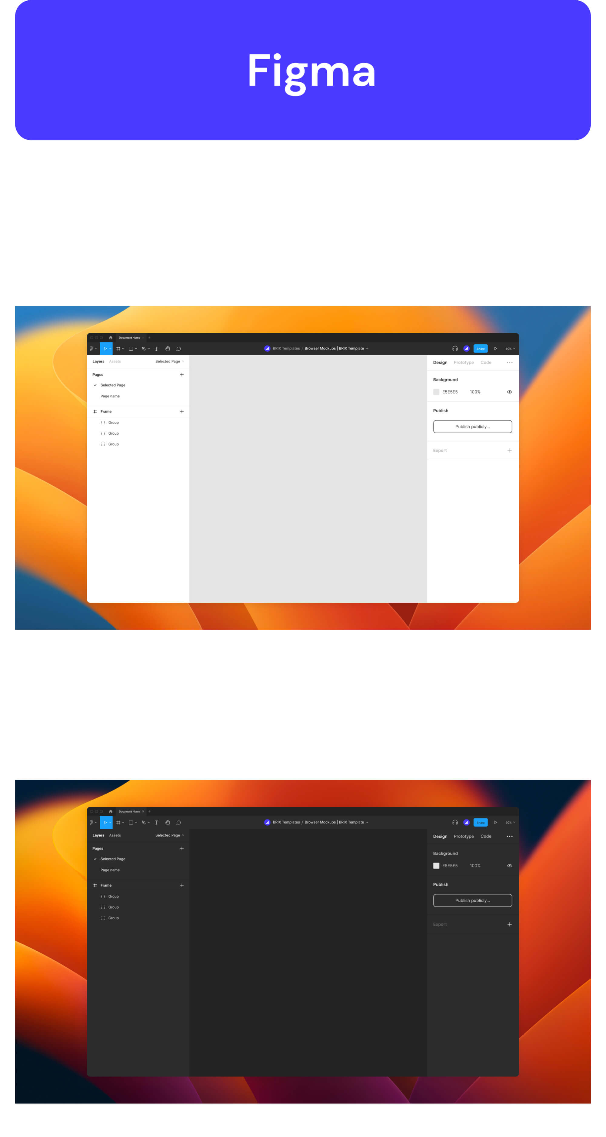 Browser Mockups Figma Template | BRIX Templates presentation image