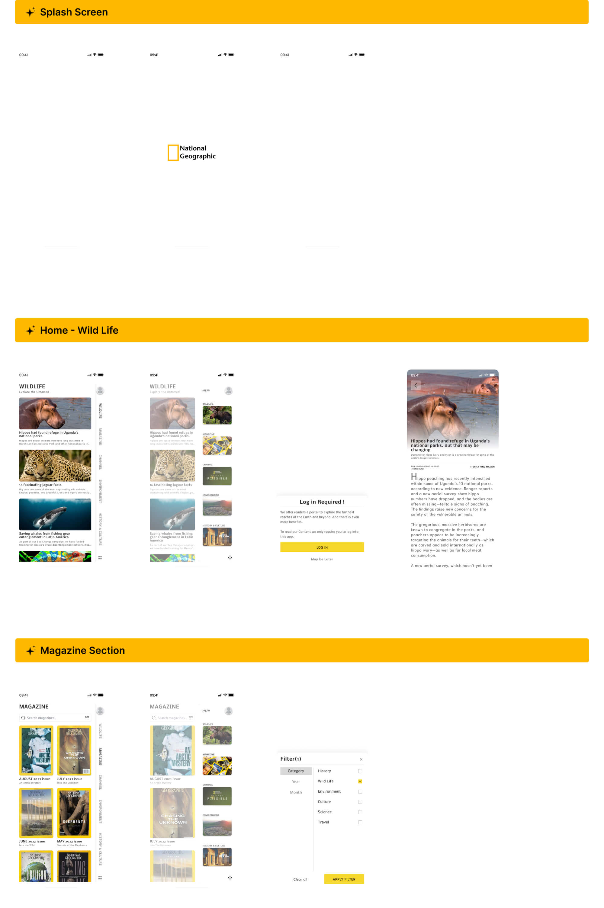 National Geography Mobile App presentation image