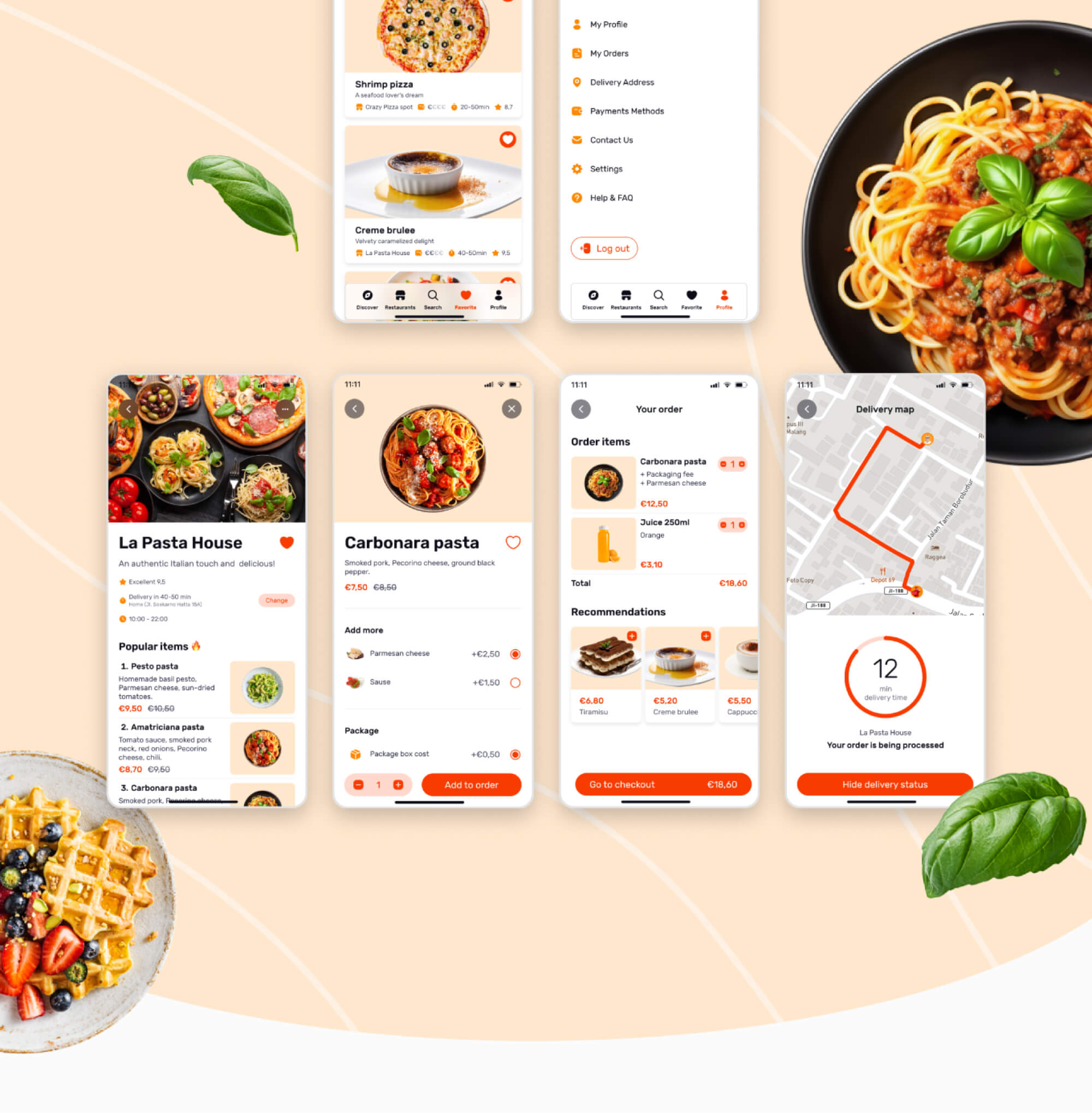 Fast Food App - Free Delivery App UI Kit presentation image