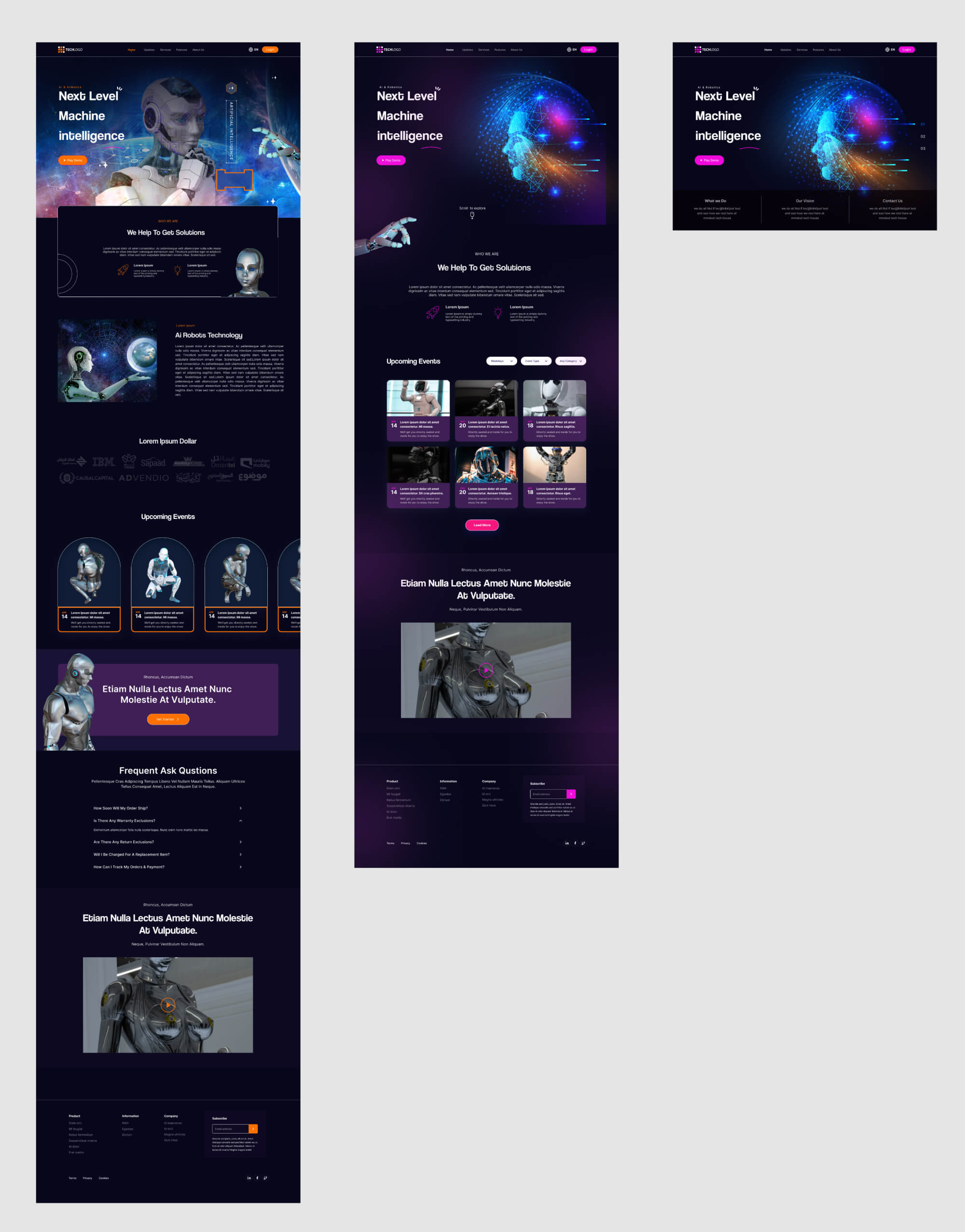 Ai/Technology Landing Page presentation image