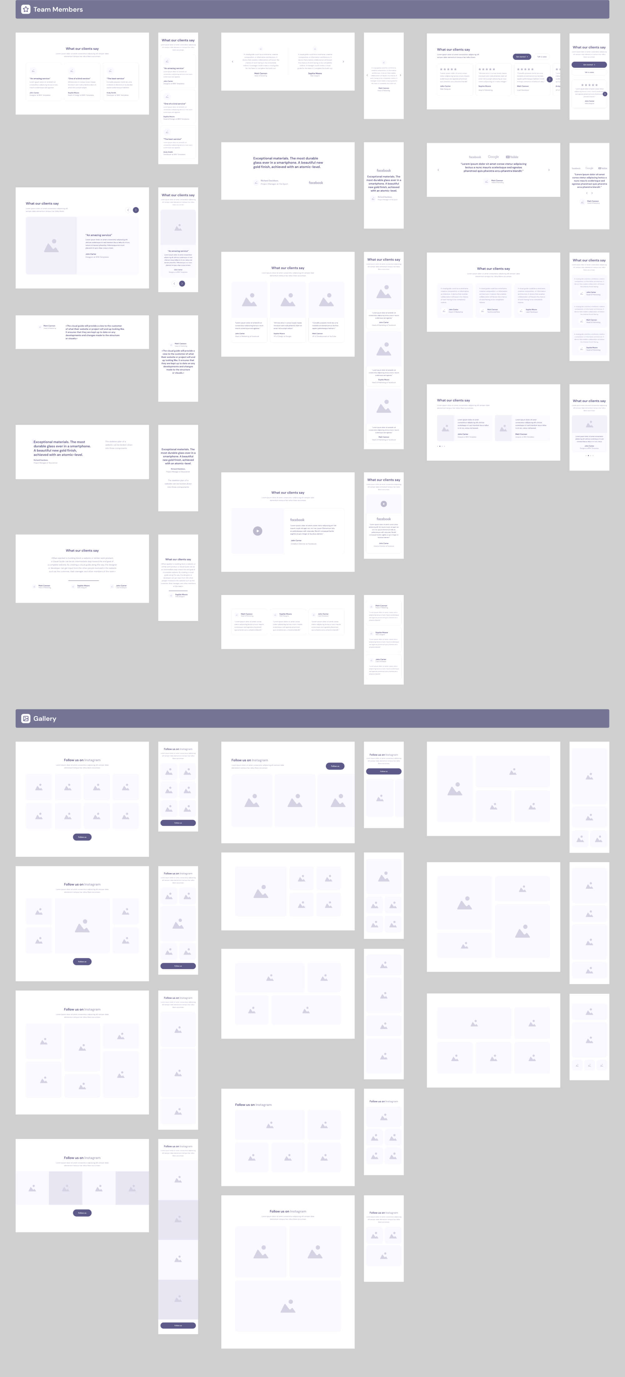 Website Wireframes UI Kit | BRIX Templates presentation image