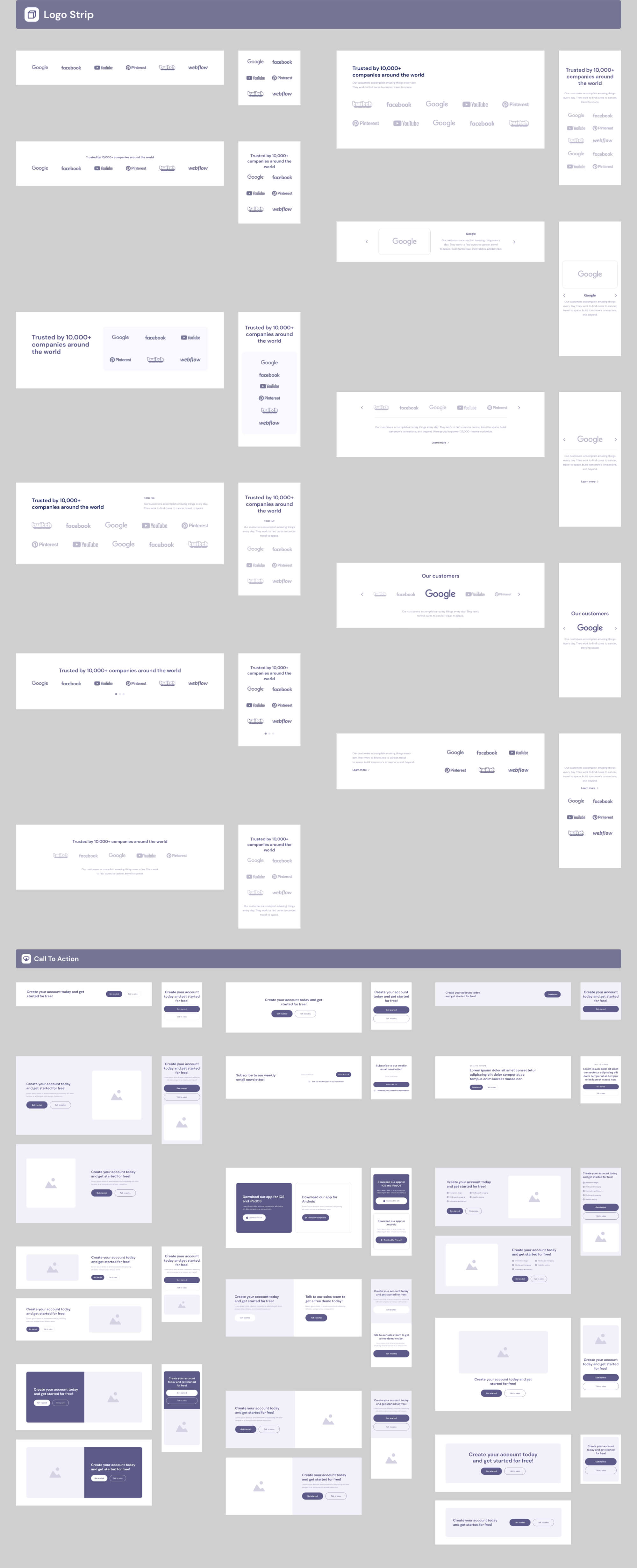 Website Wireframes UI Kit | BRIX Templates presentation image