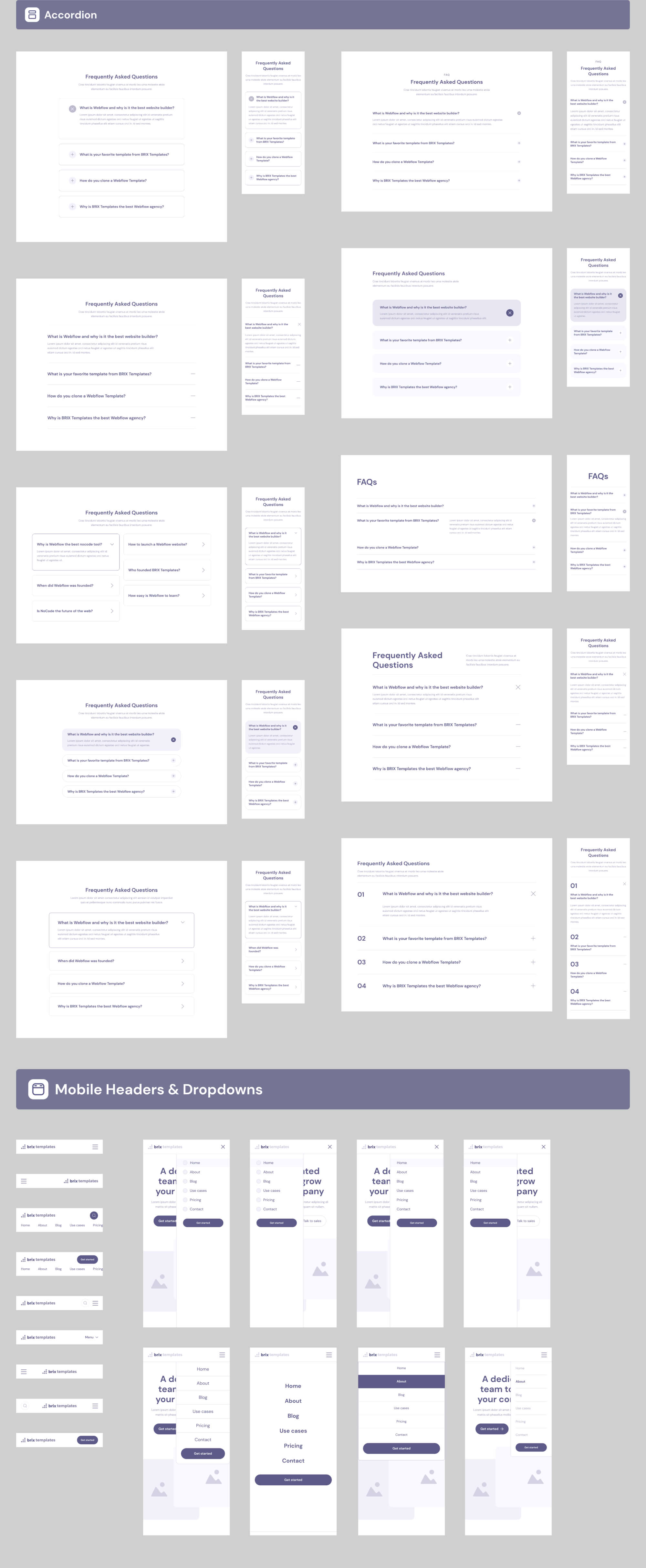 Website Wireframes UI Kit | BRIX Templates presentation image