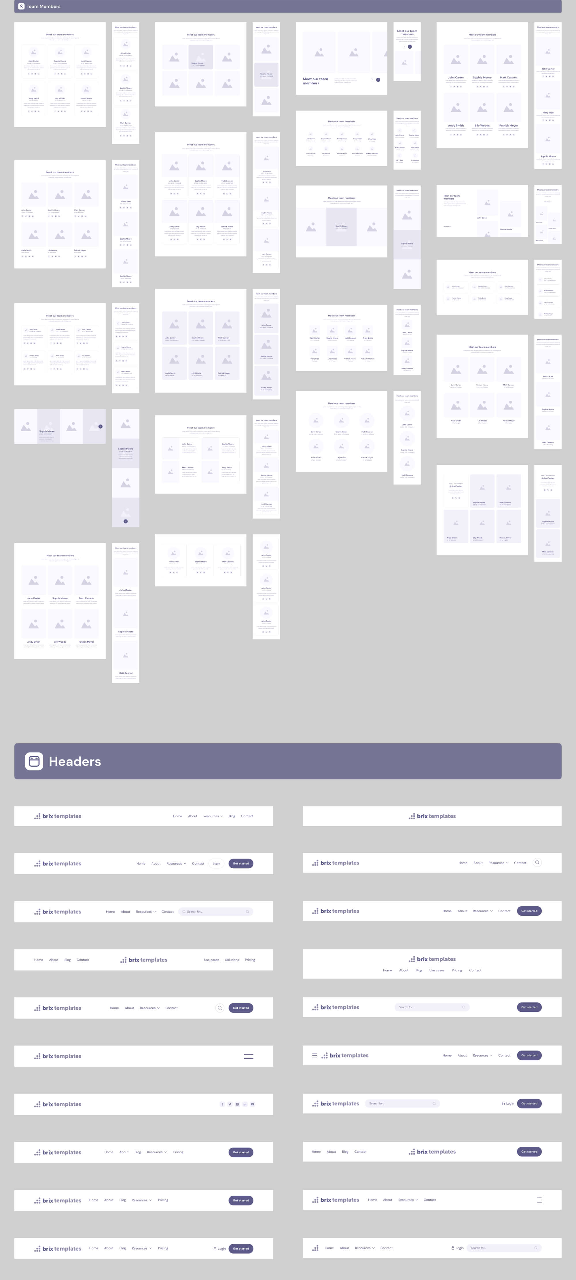 Website Wireframes UI Kit | BRIX Templates presentation image