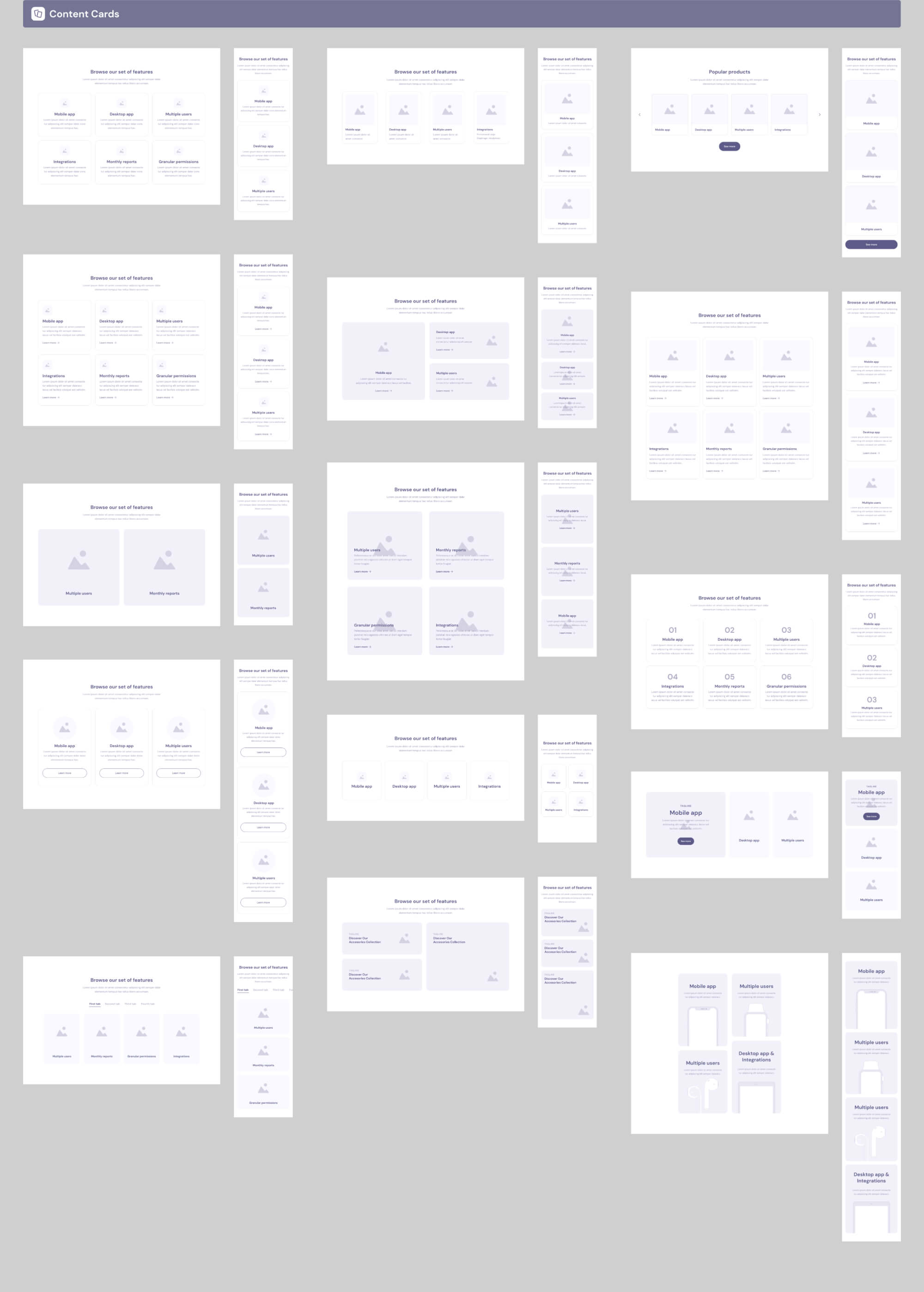 Website Wireframes UI Kit | BRIX Templates presentation image