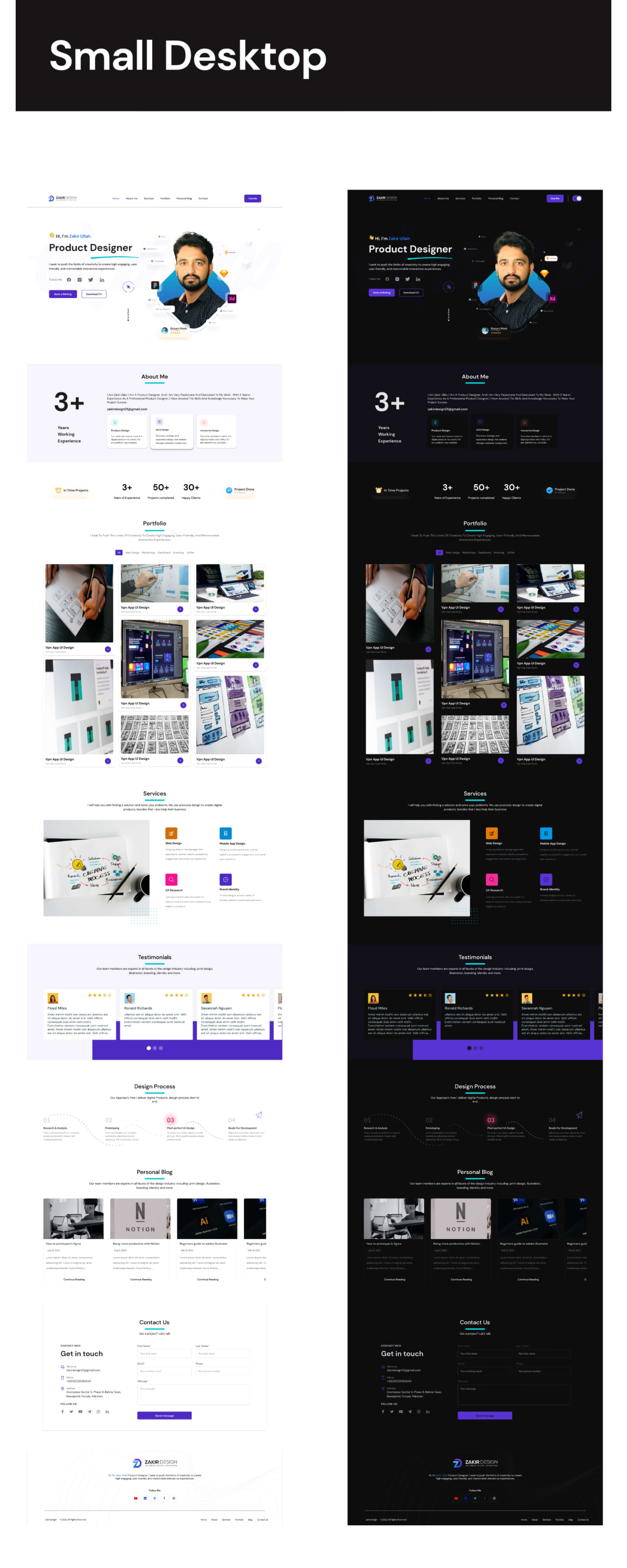 Personal Resume & Portfolio Landing Page presentation image