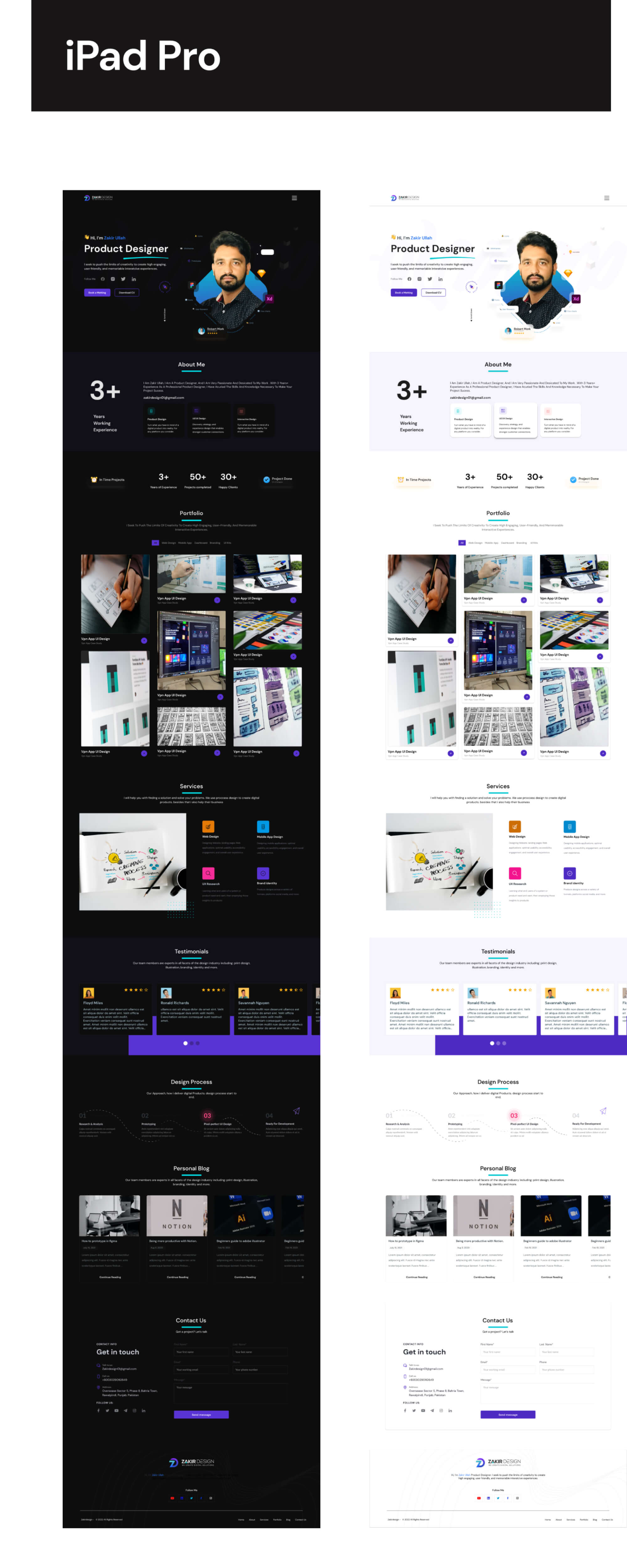 Personal Resume & Portfolio Landing Page presentation image