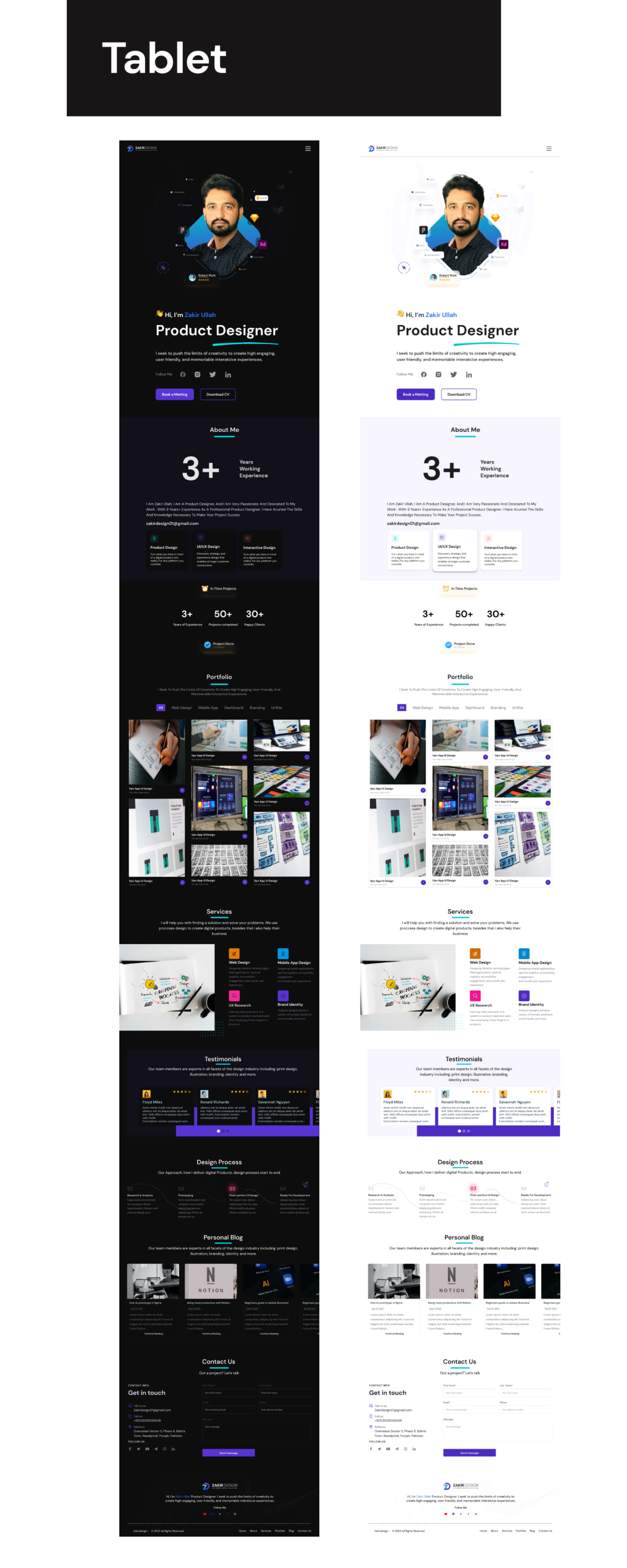 Personal Resume & Portfolio Landing Page presentation image
