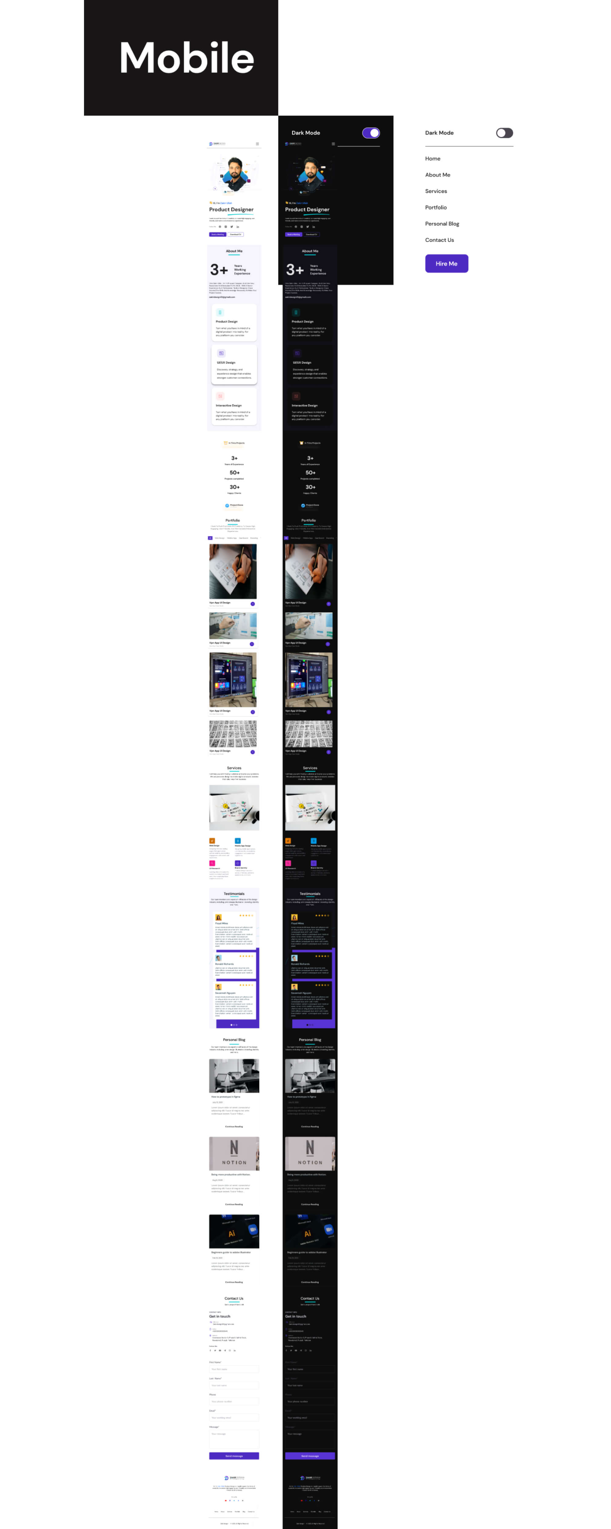 Personal Resume & Portfolio Landing Page presentation image