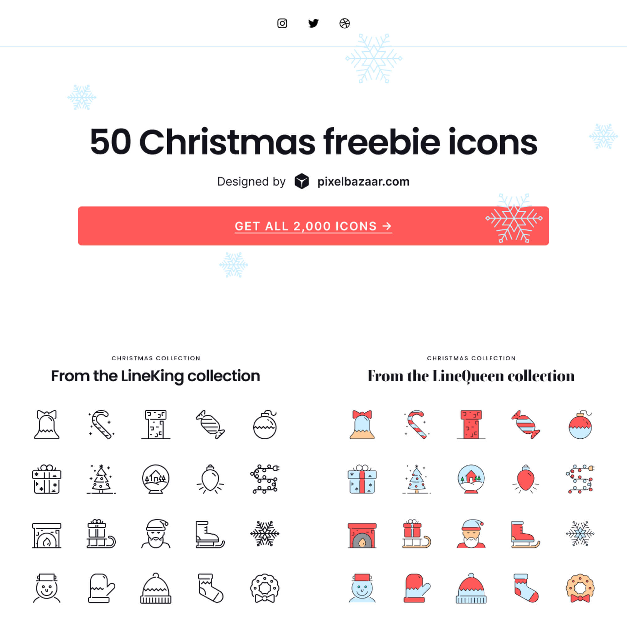 LineKingdom Christmas icons (Demo) presentation image