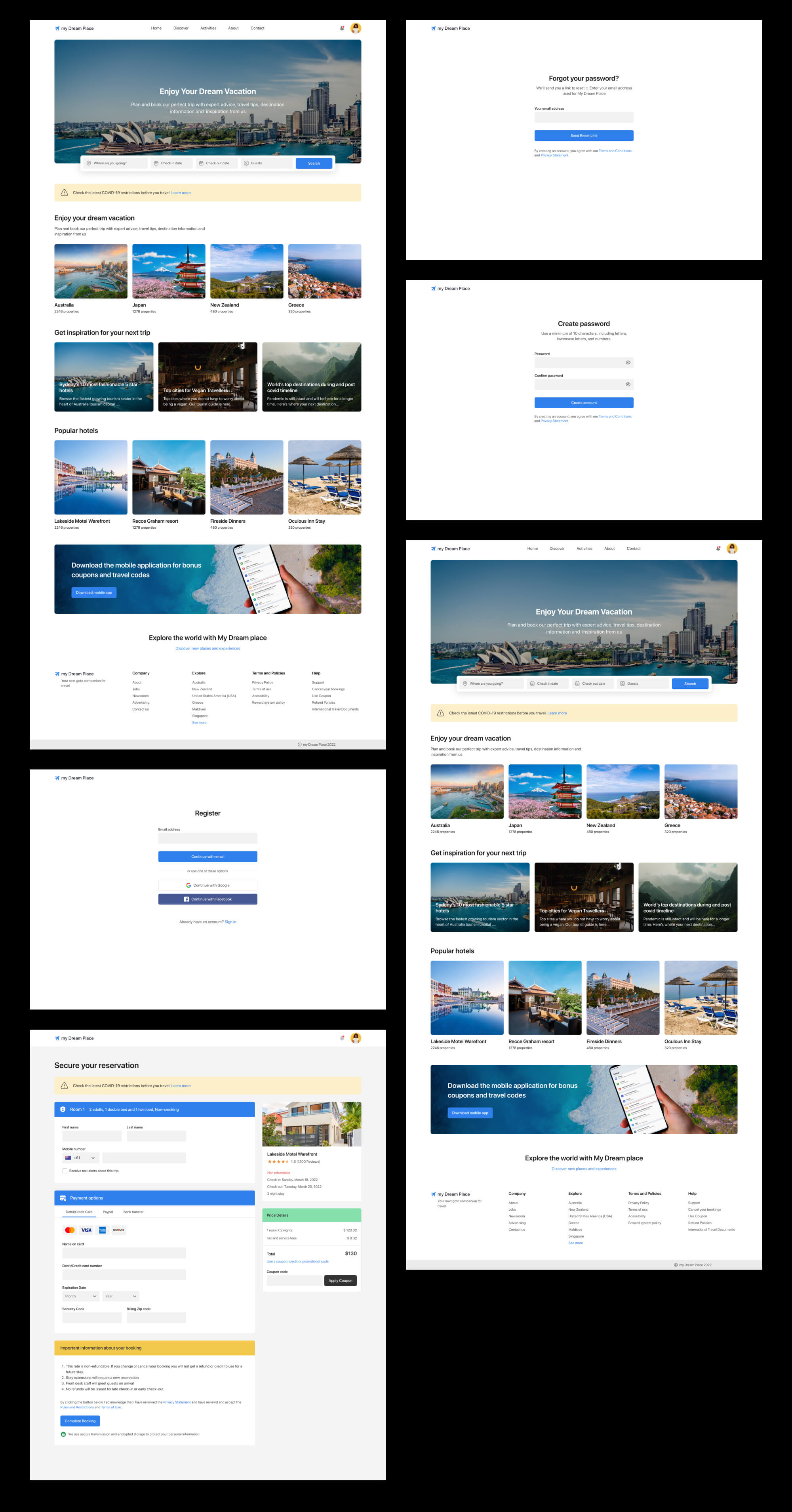 Traveler And Booking UI Kits presentation image