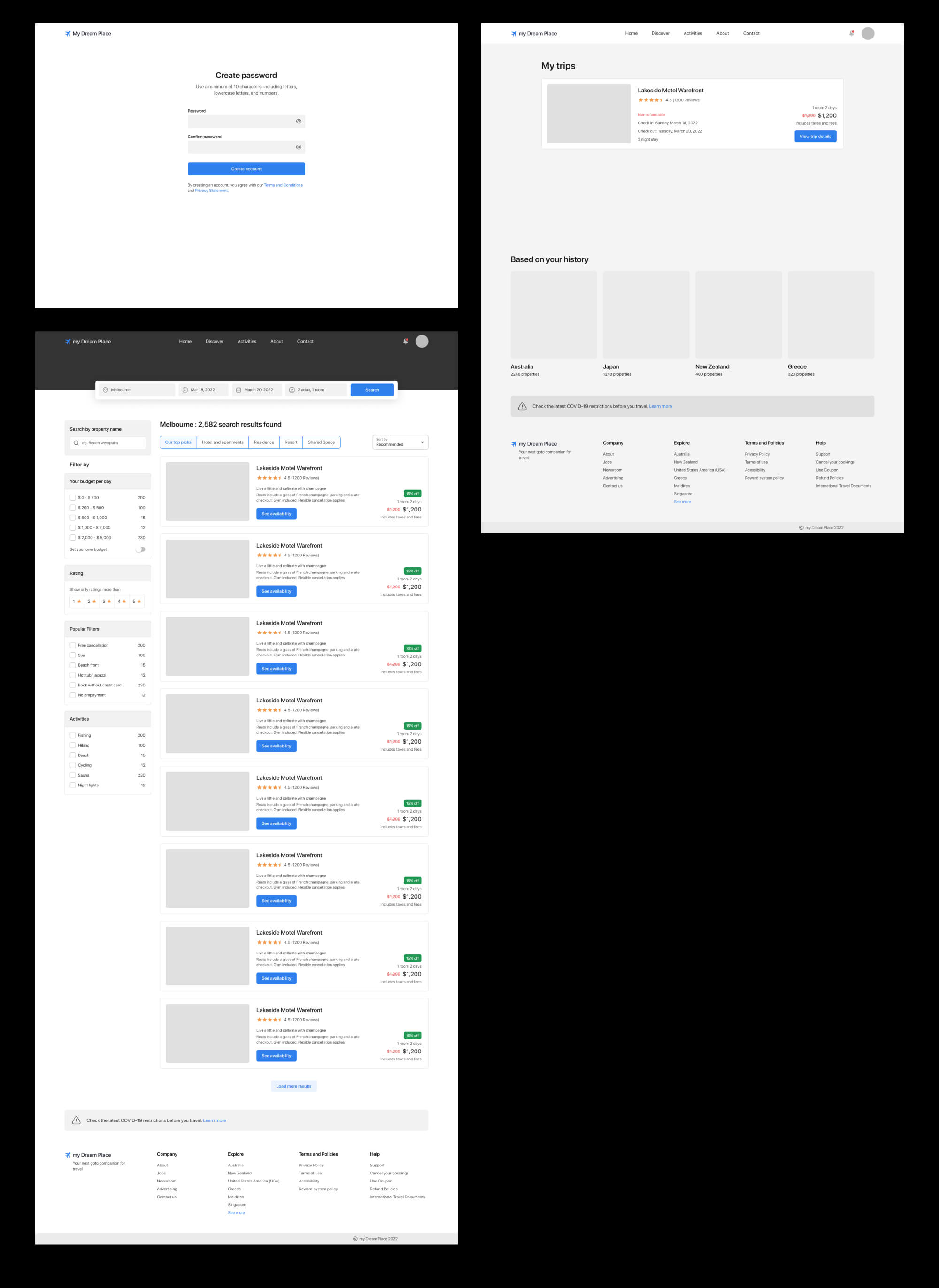 Traveler And Booking UI Kits presentation image