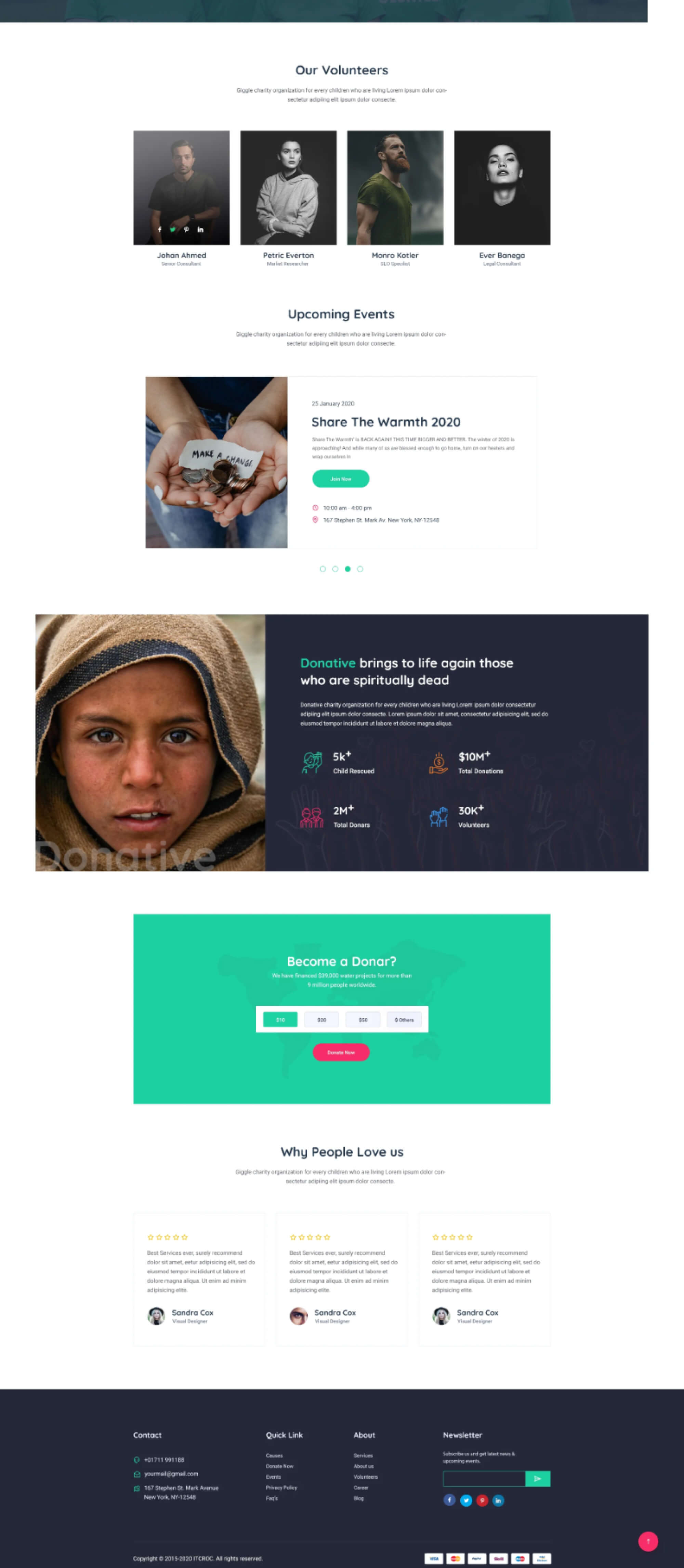 Donative - Free Charity Website PSD Template presentation image