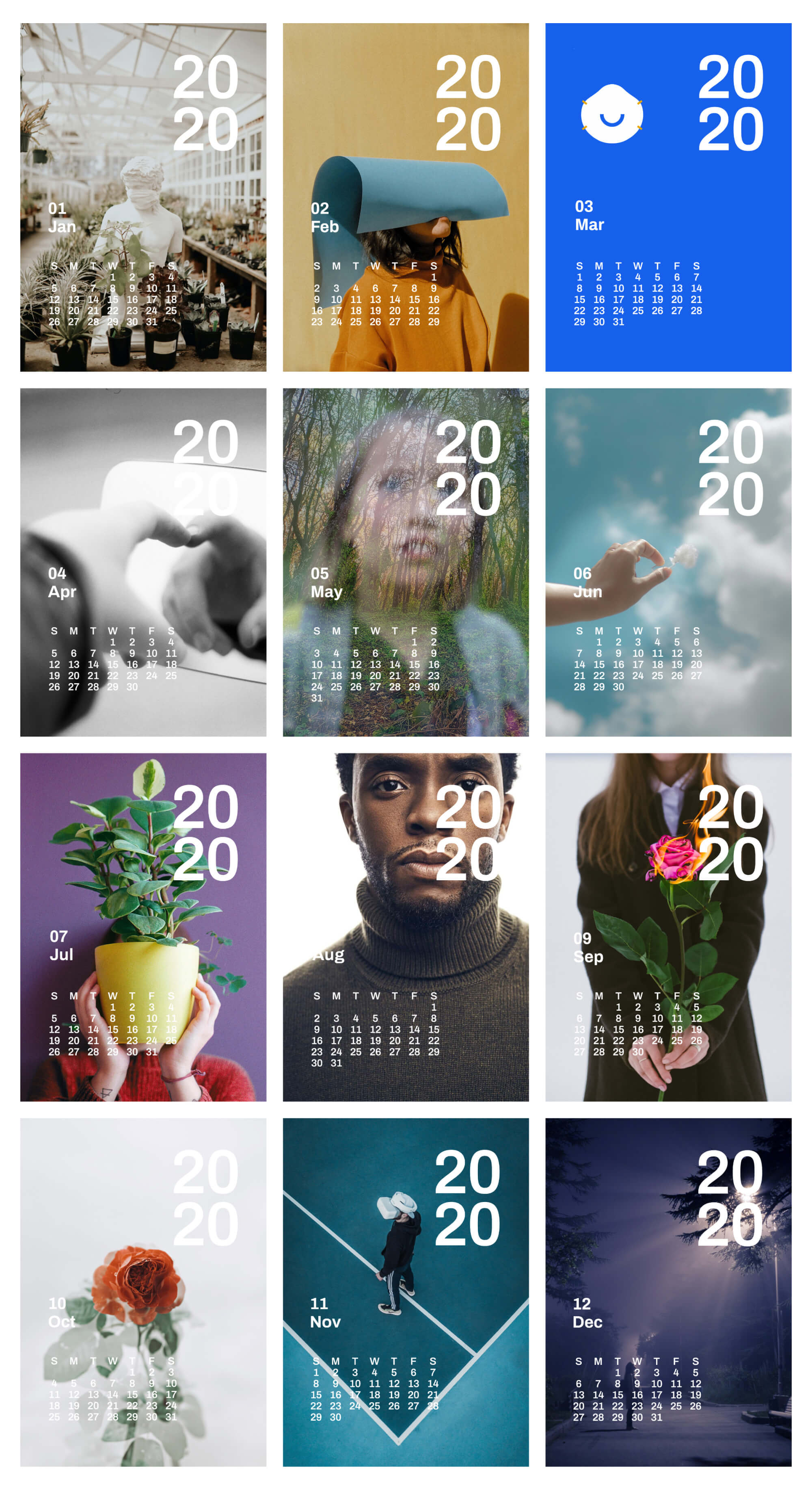 Calendar Design 2020 presentation image