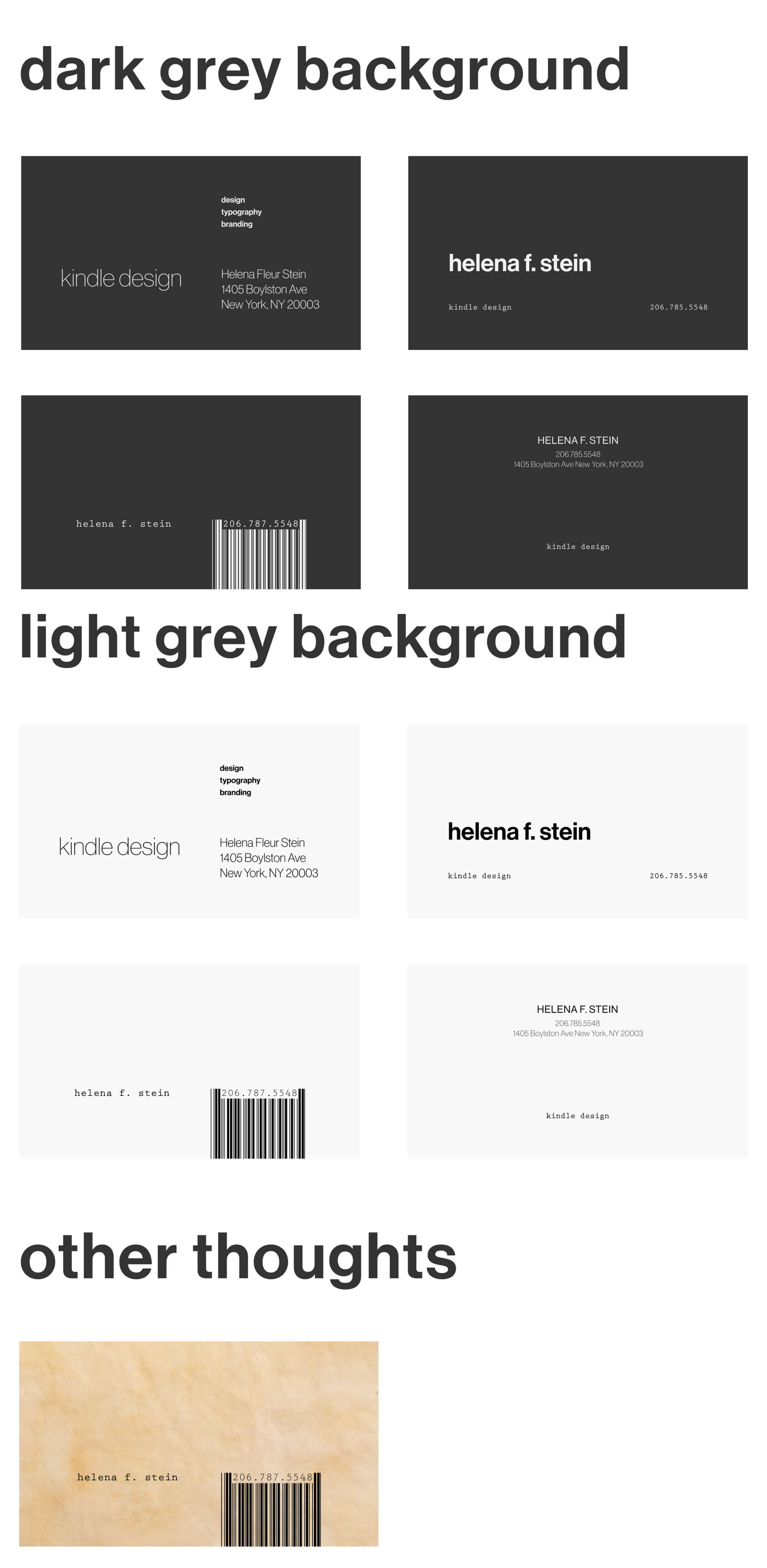 Name/business card template presentation image