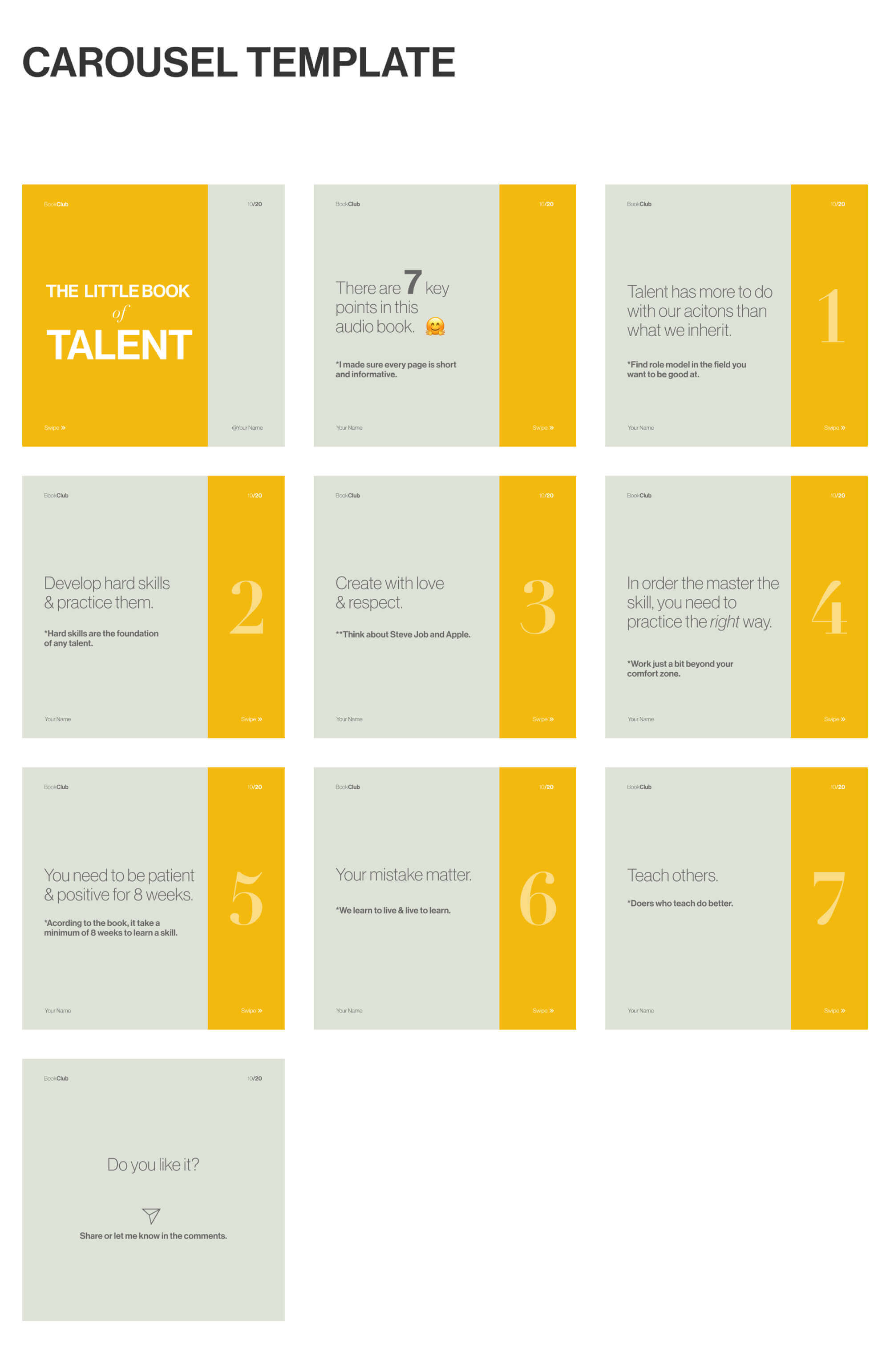 IG/Instagram Carousel Template presentation image