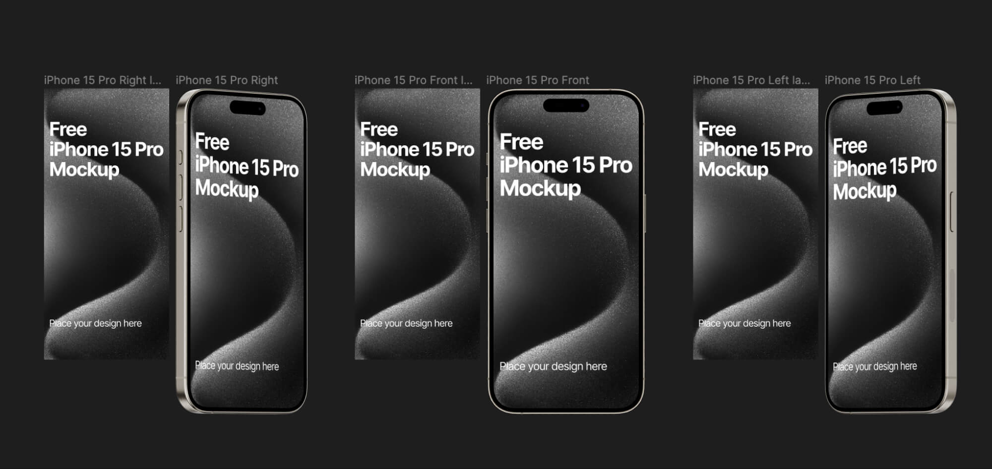 Free iPhone 15 Pro Mockup presentation image
