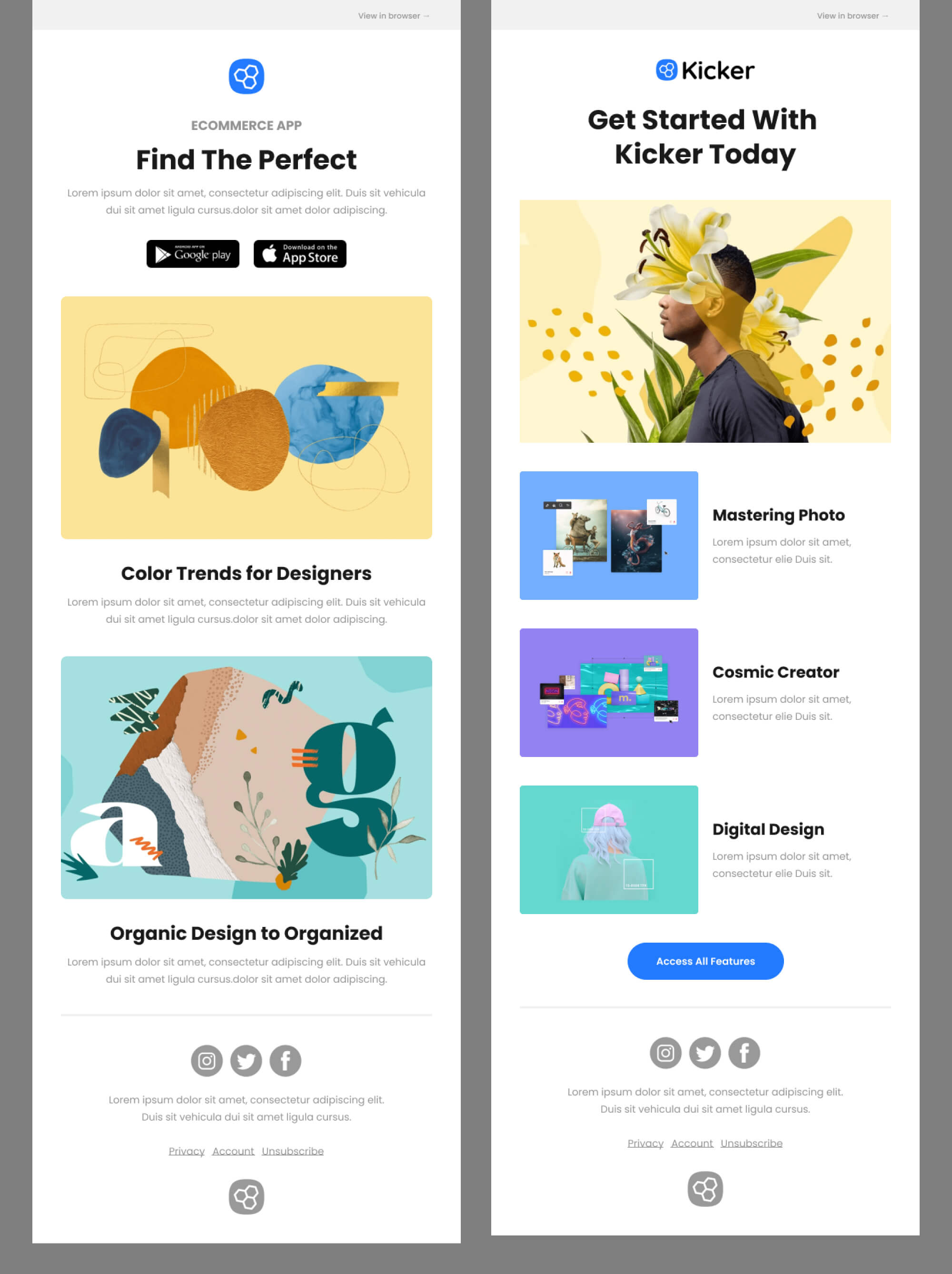 Kicker - Email Design System For Startup presentation image