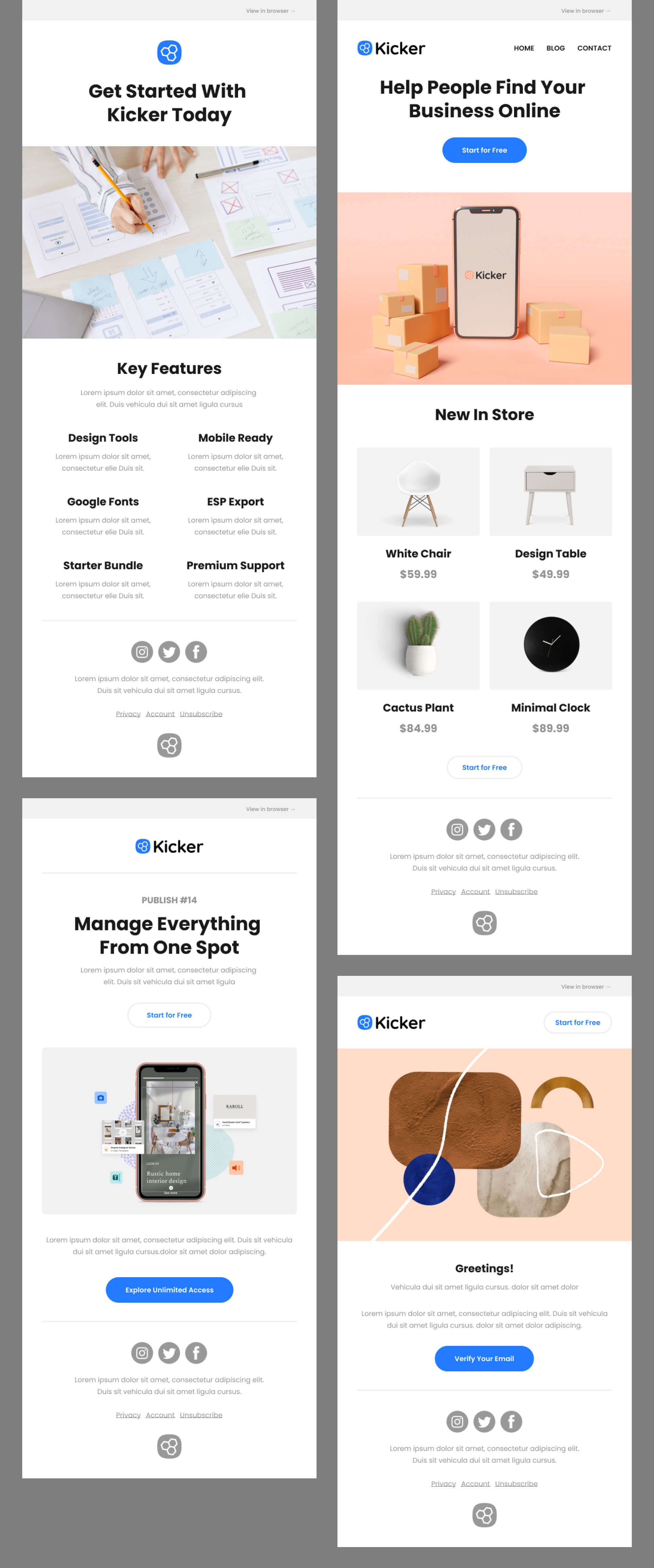 Kicker - Email Design System For Startup presentation image