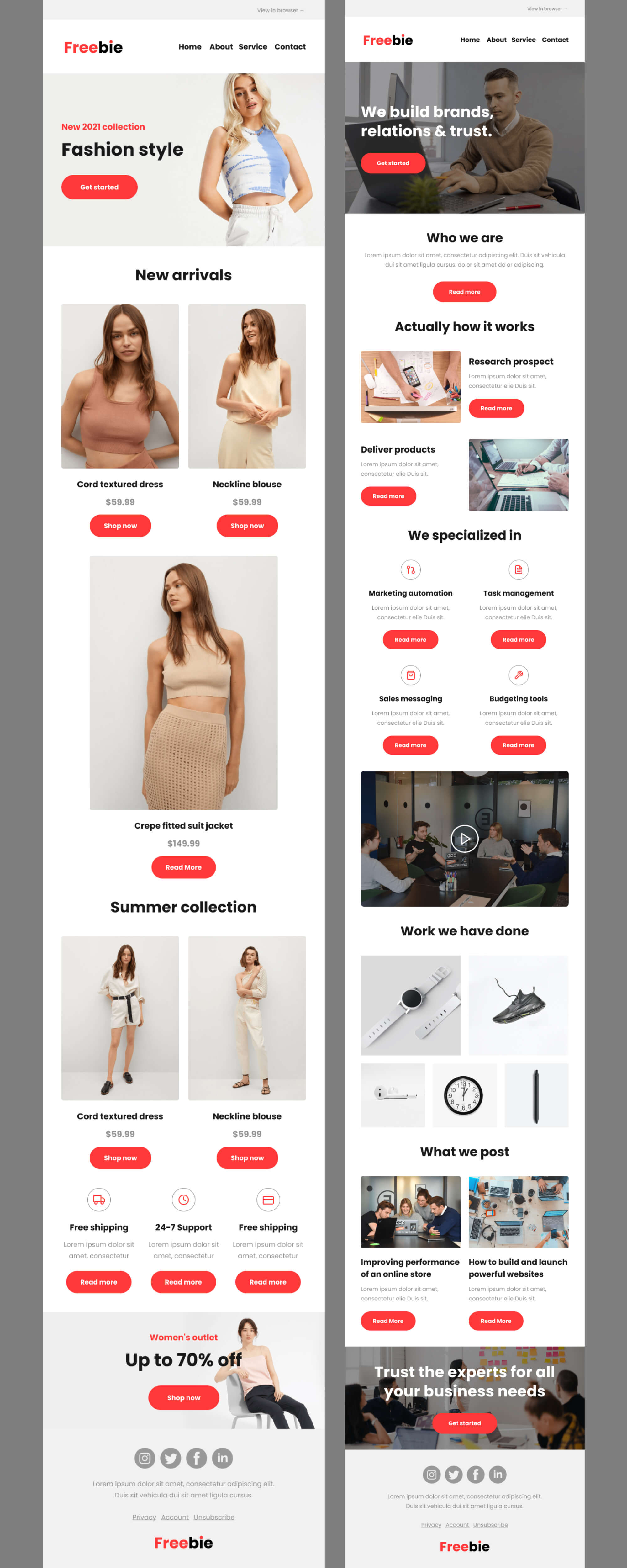 Freebie - Email Design System presentation image