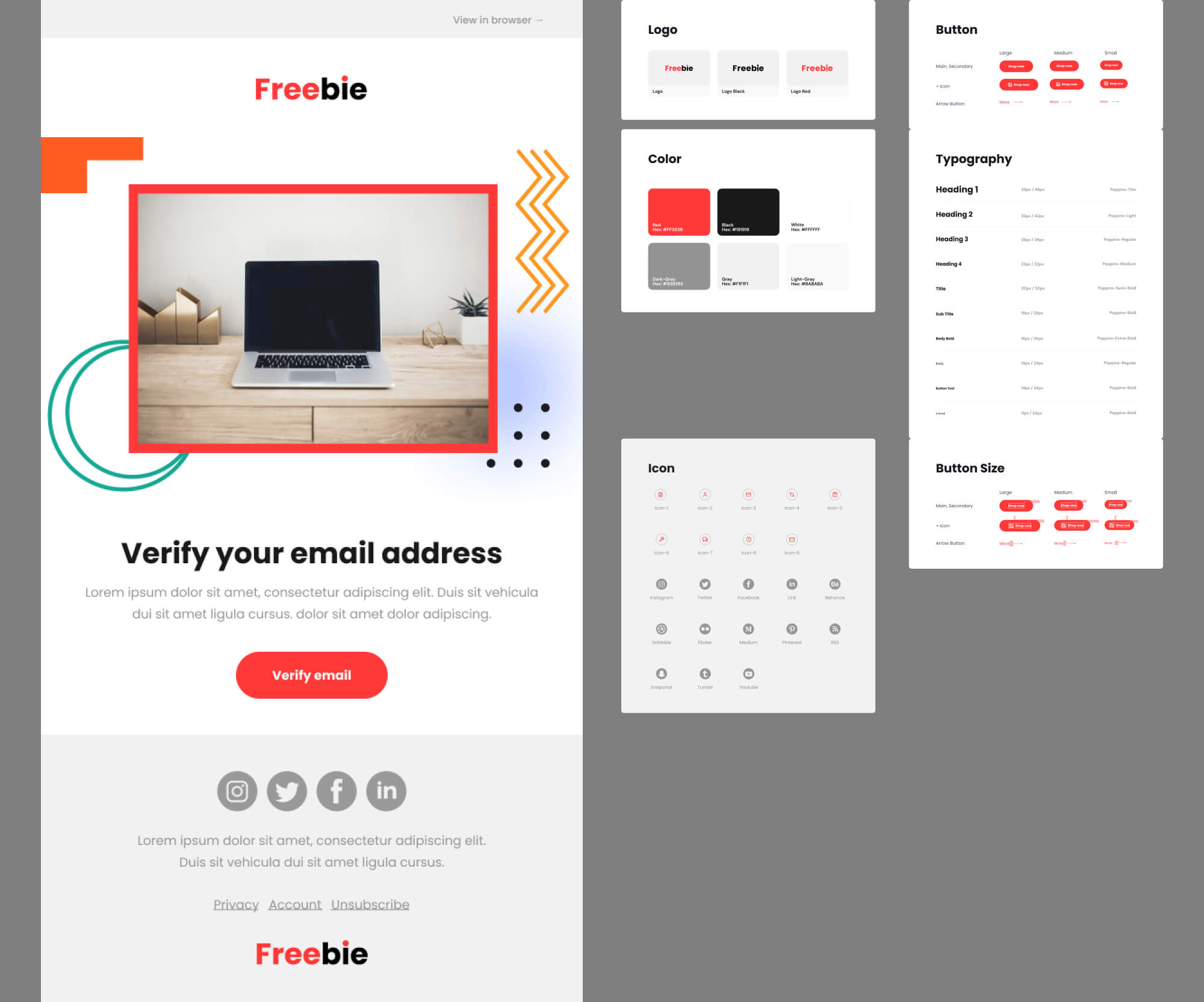 Freebie - Email Design System presentation image