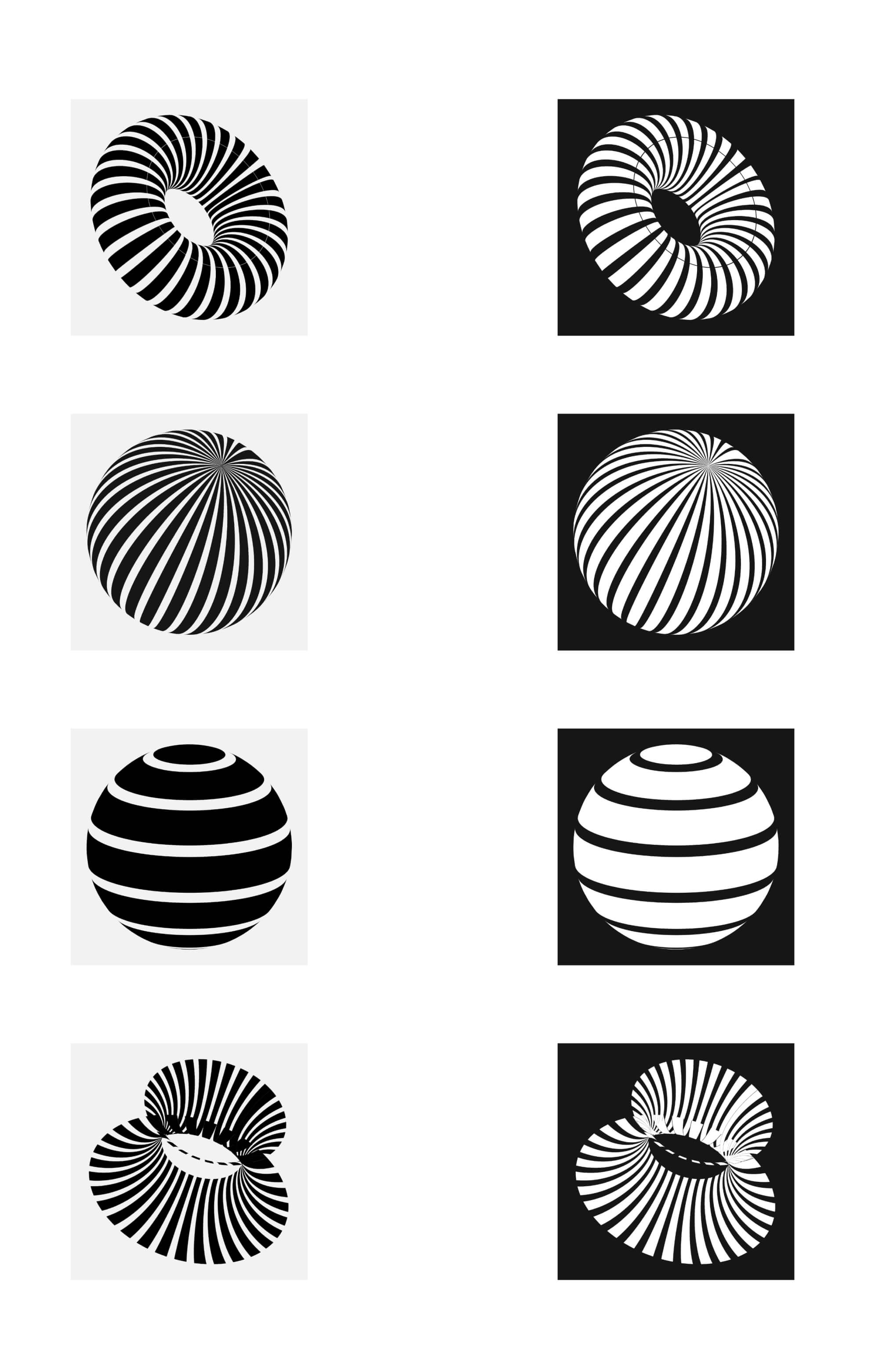 Striped 3D Shapes presentation image